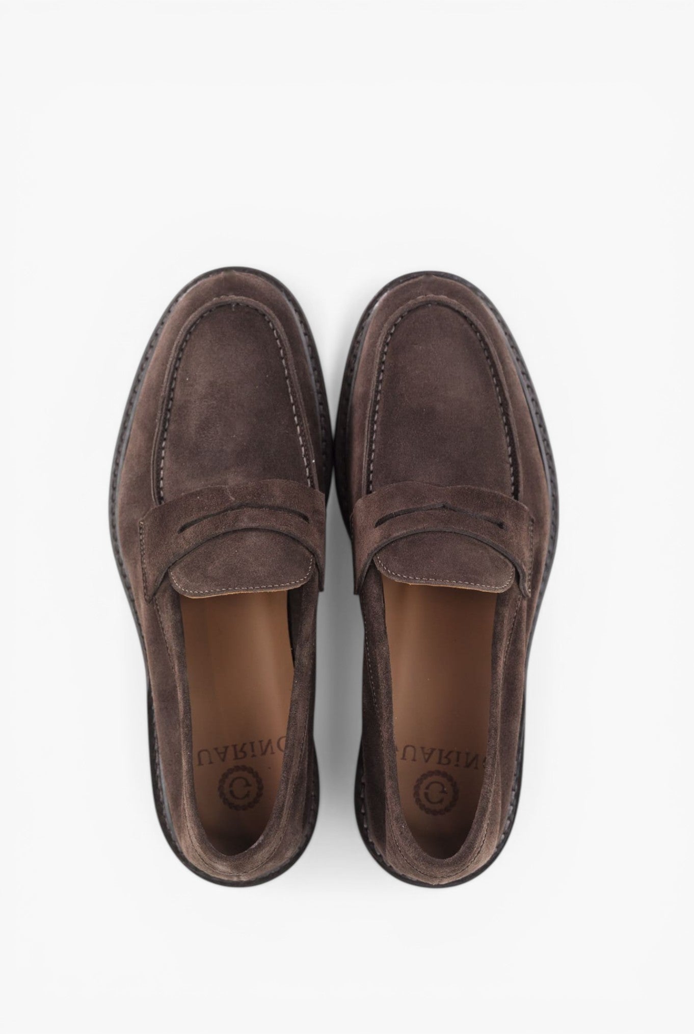 GUARINO Mocassini Suede Fascetta Testa di Moro