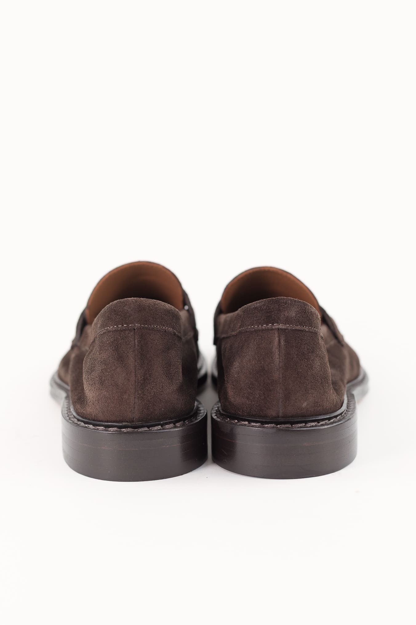 GUARINO Mocassini Suede Fascetta Testa di Moro