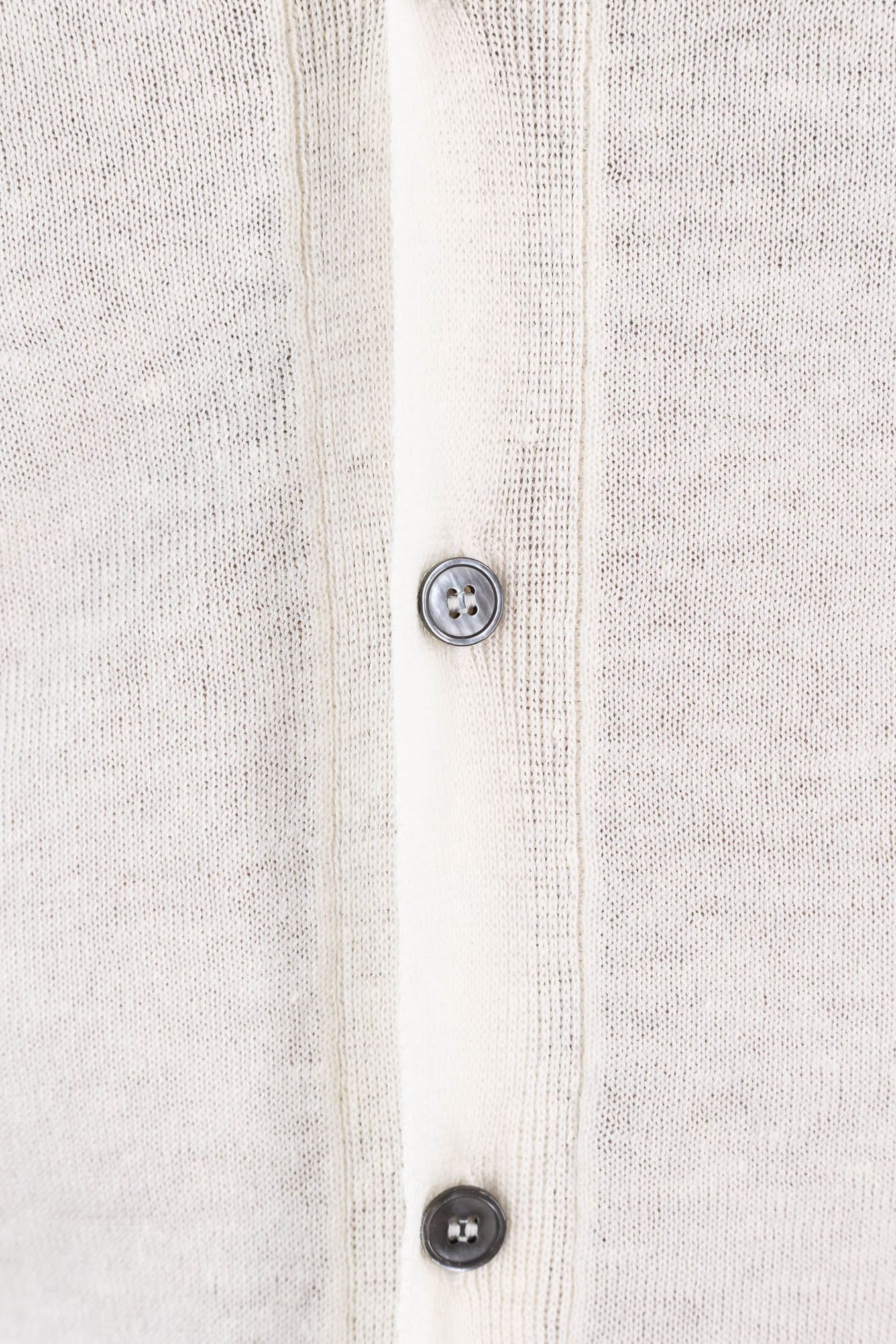 GUARINO Camicia Jersey Lino Cotone Bianco Mélange