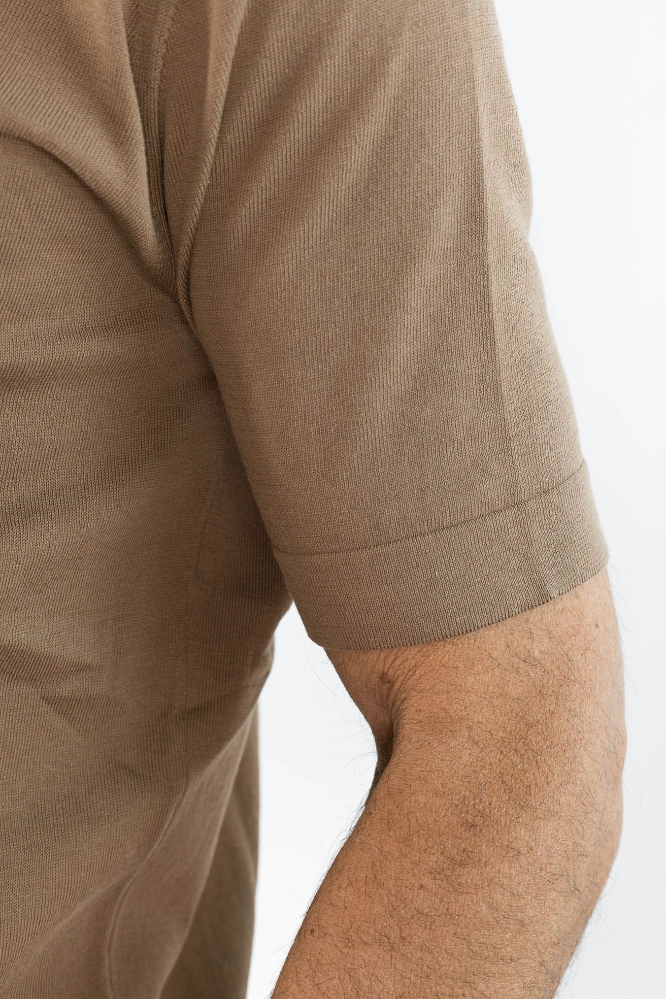 GUARINO Polo Skipper Cotone Crêpe Cammello