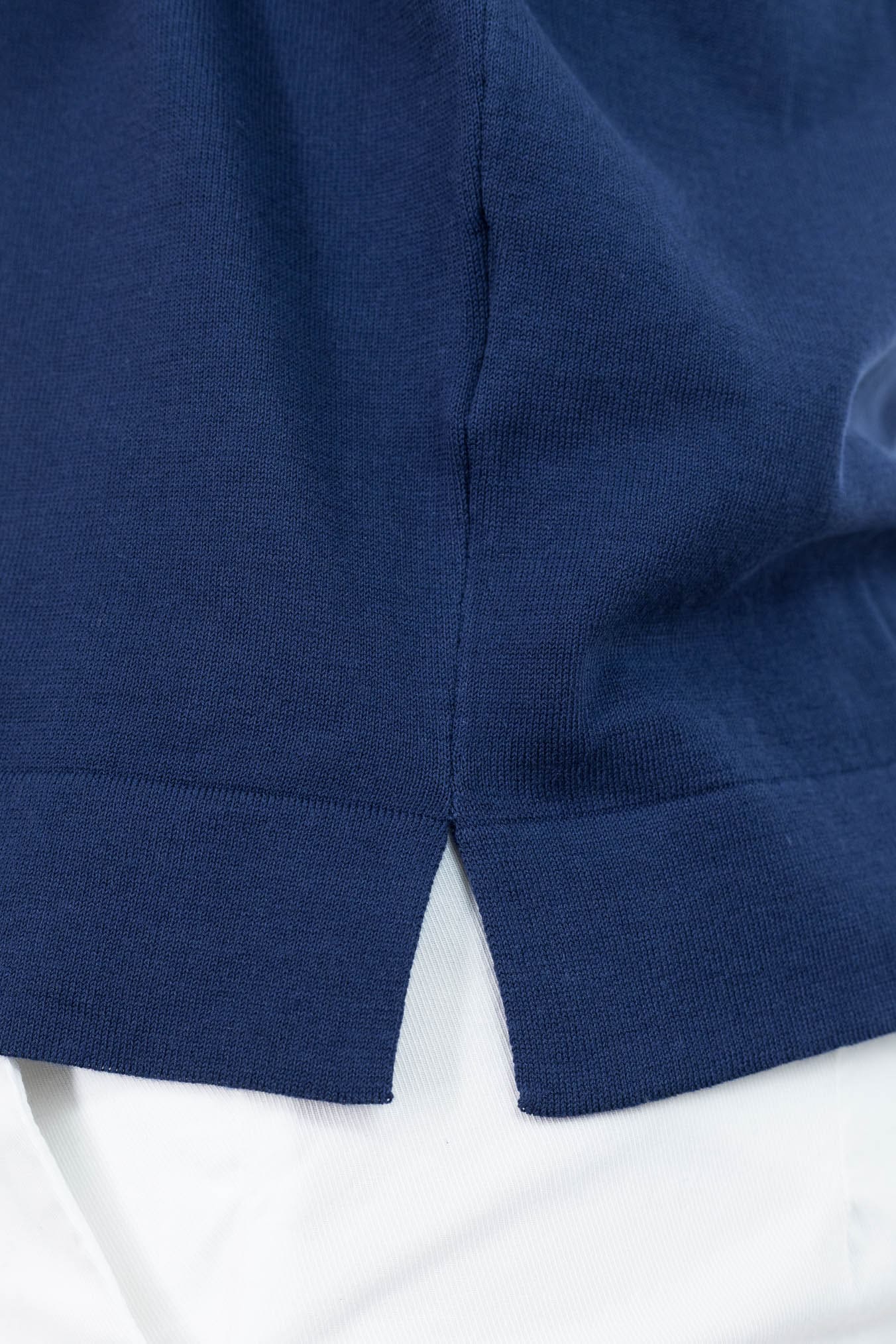GUARINO Polo Skipper Cotone Crêpe Blu Royal
