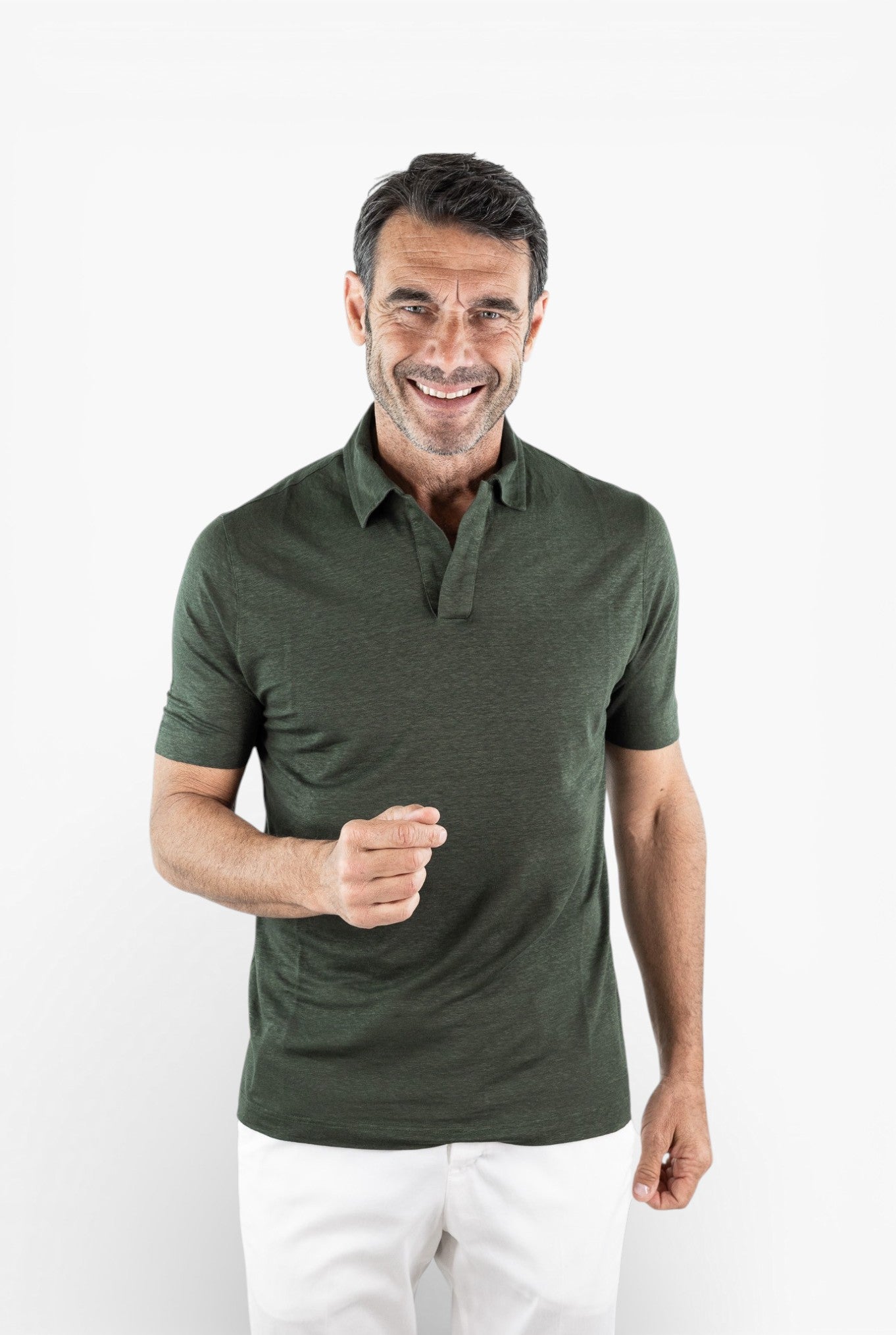 GUARINO Polo Skipper Jersey Lino Verde