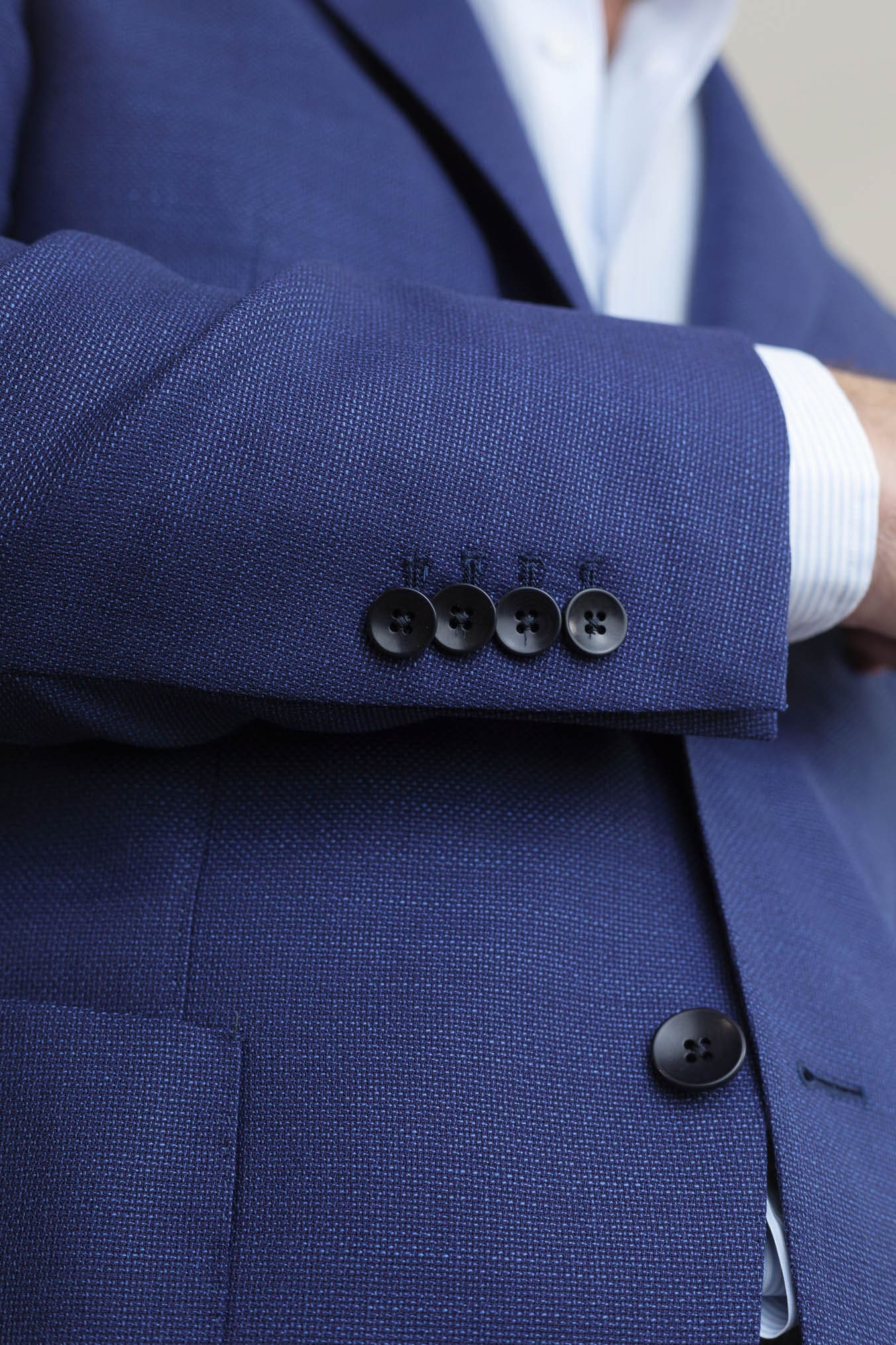 GUARINO Giacca Hopsack Blu Chiaro