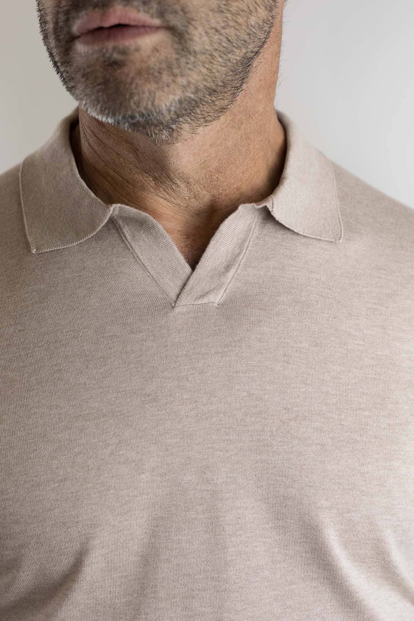 GUARINO Polo Maniche Lunghe Cotone Sea Island Corda