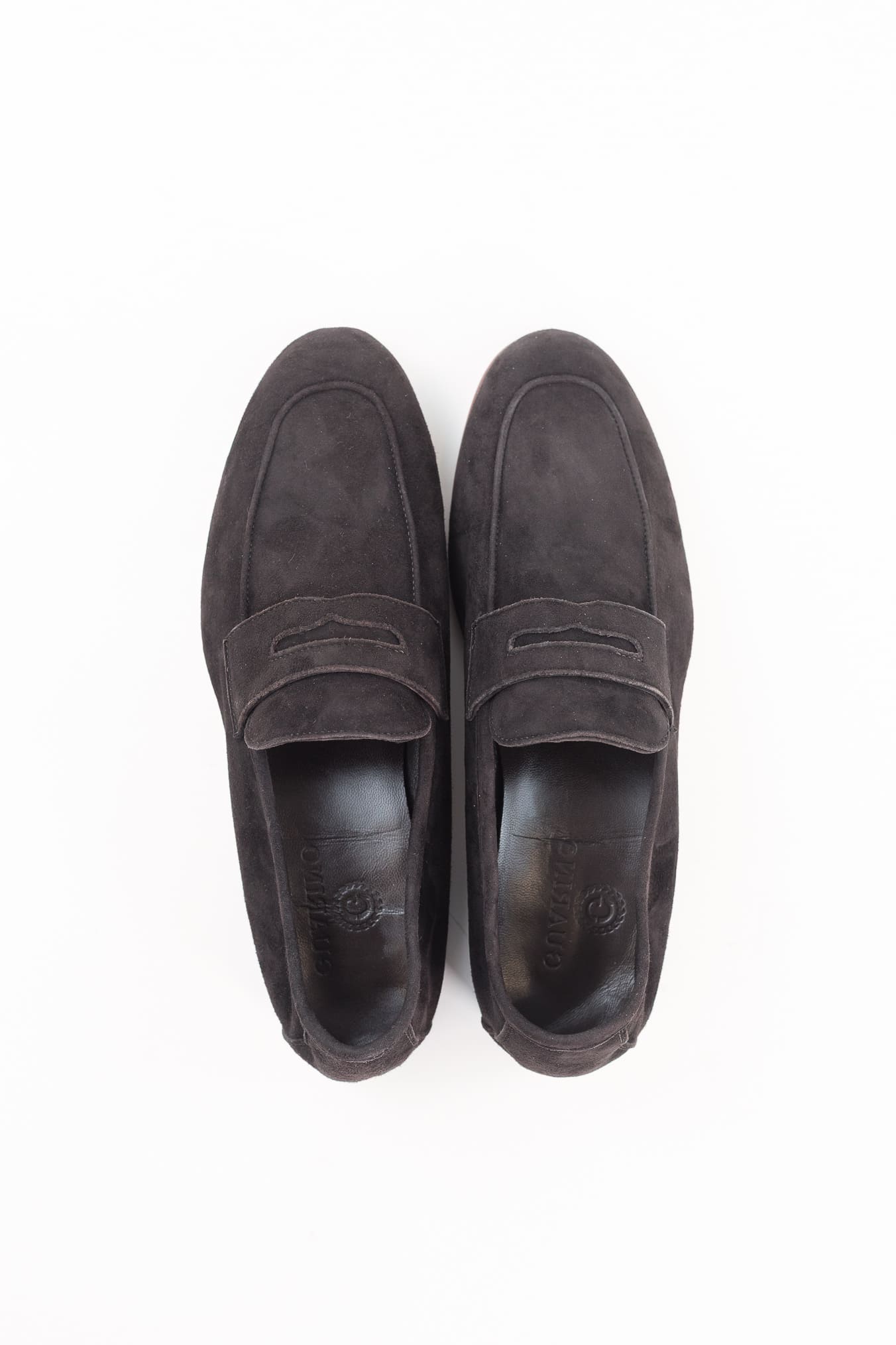 GUARINO Mocassini Suede Velour Mascherina Ebano