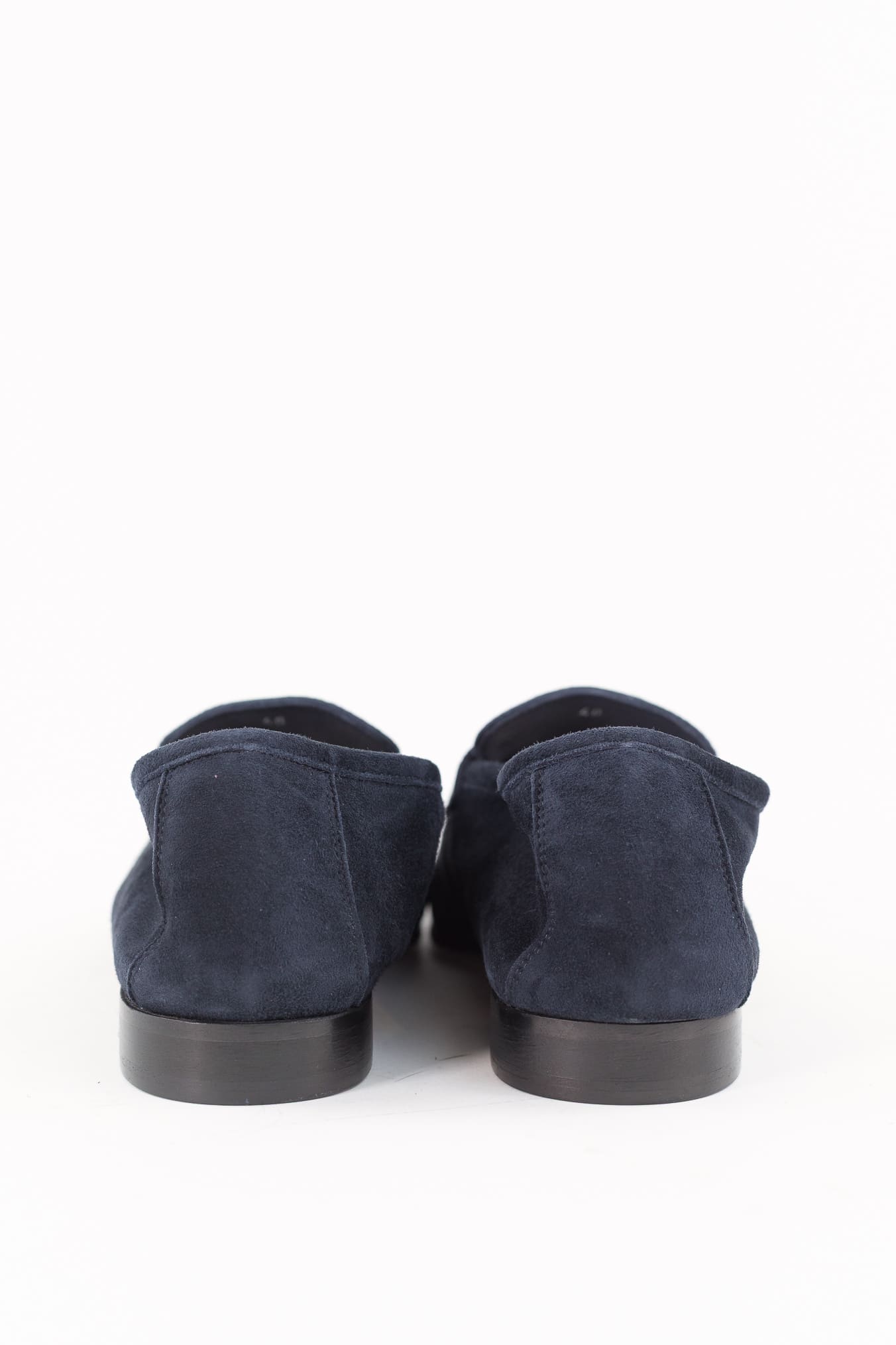 GUARINO Mocassini Suede Velour Mascherina Blu