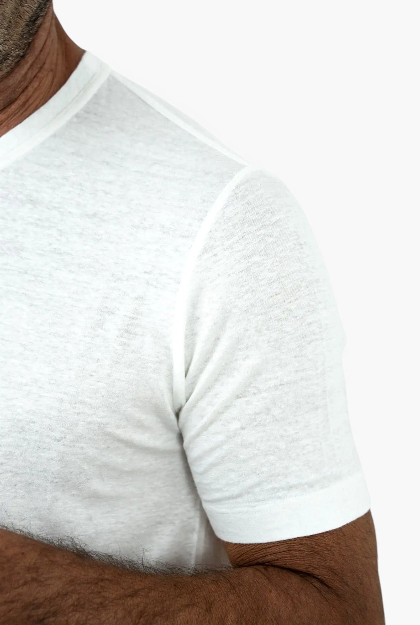 GUARINO GUARINO T-Shirt Jersey Lino Maniche Corte Bianco