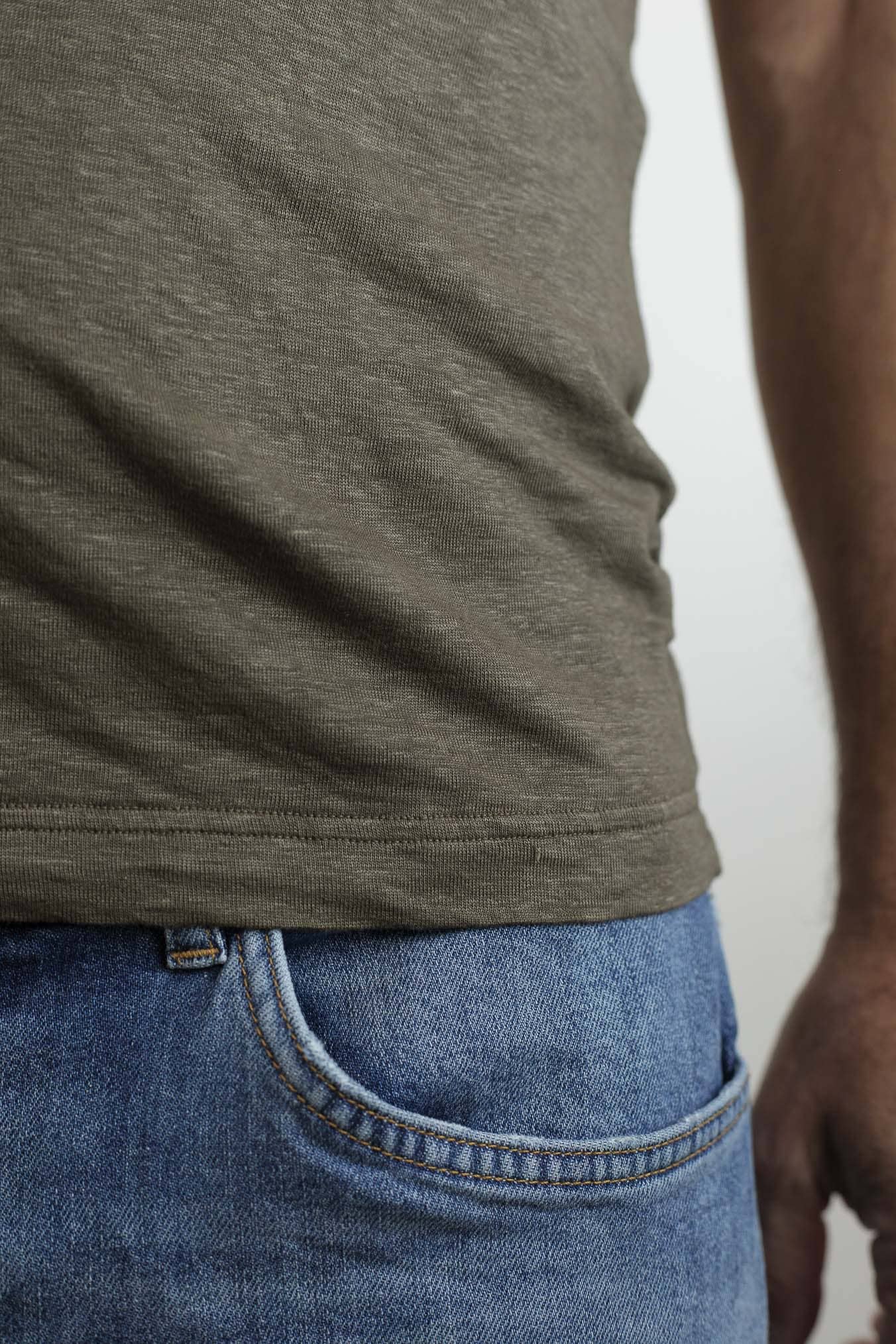 GUARINO T-Shirt Jersey Lino Tortora