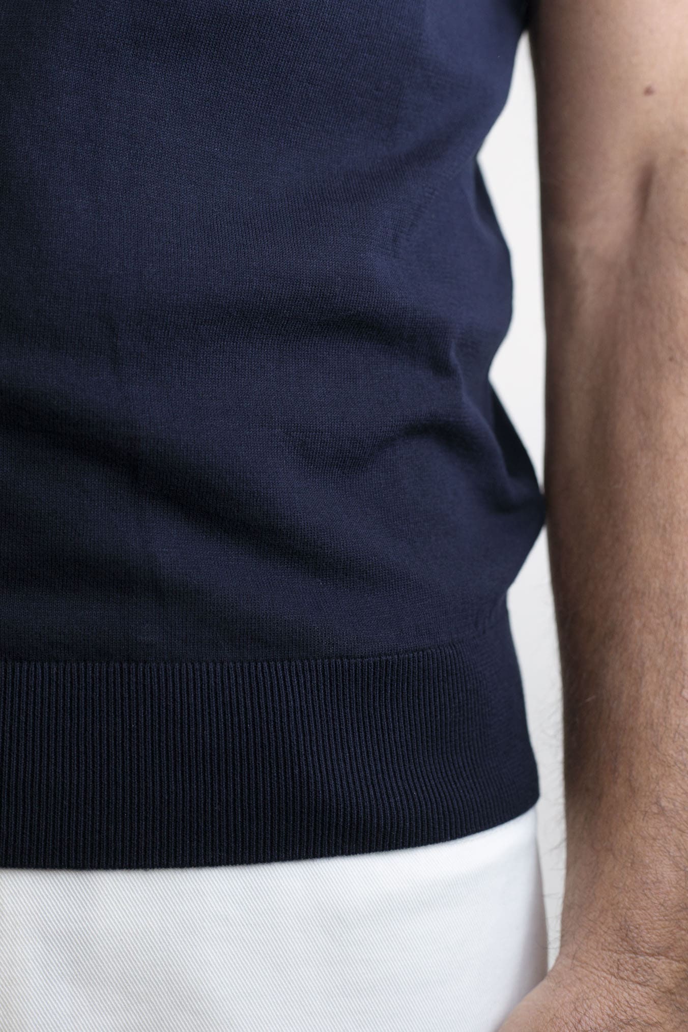 GUARINO Girocollo Maniche Corte Pima Cotton Blu Scuro