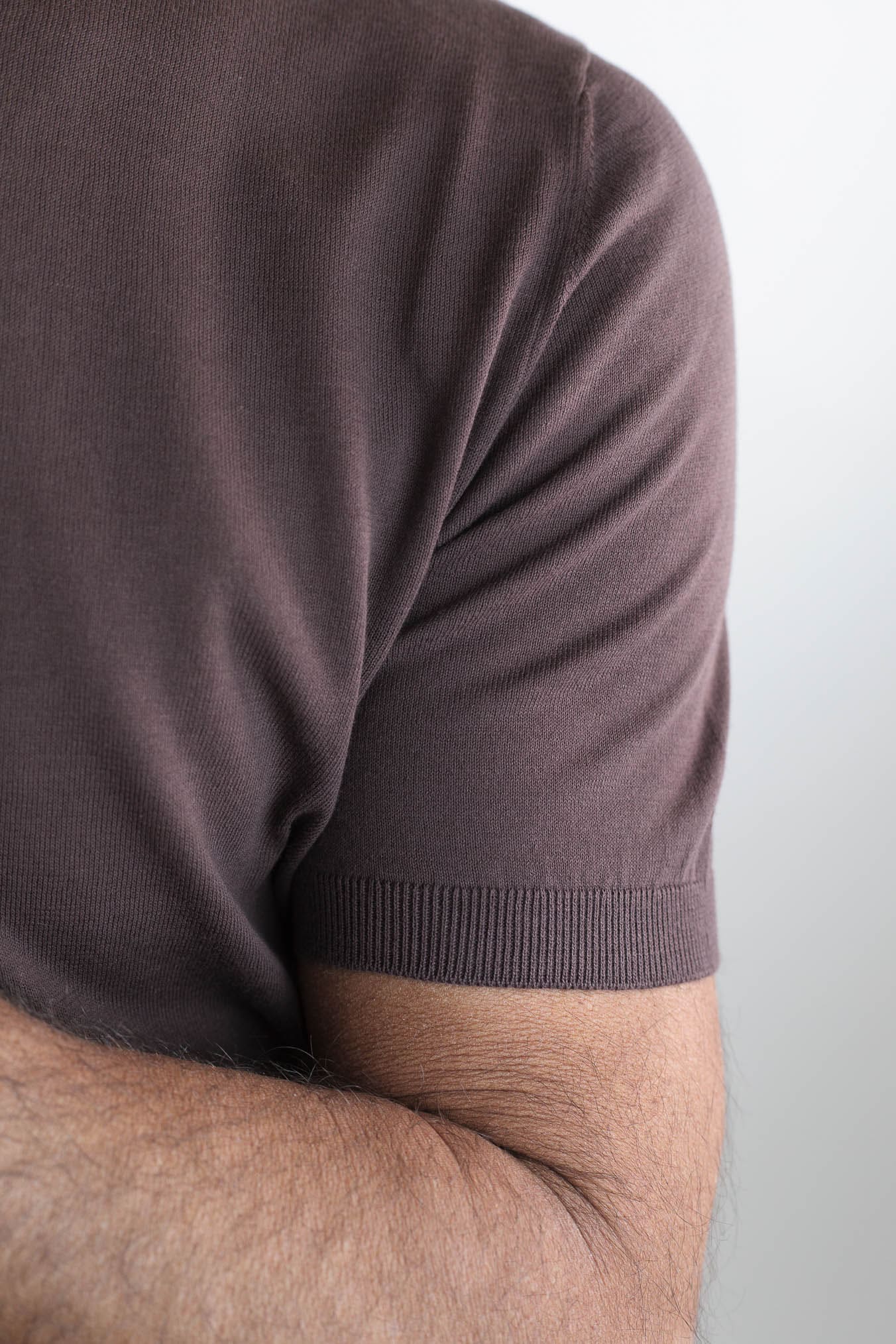 GUARINO Girocollo Maniche Corte Pima Cotton Ebano