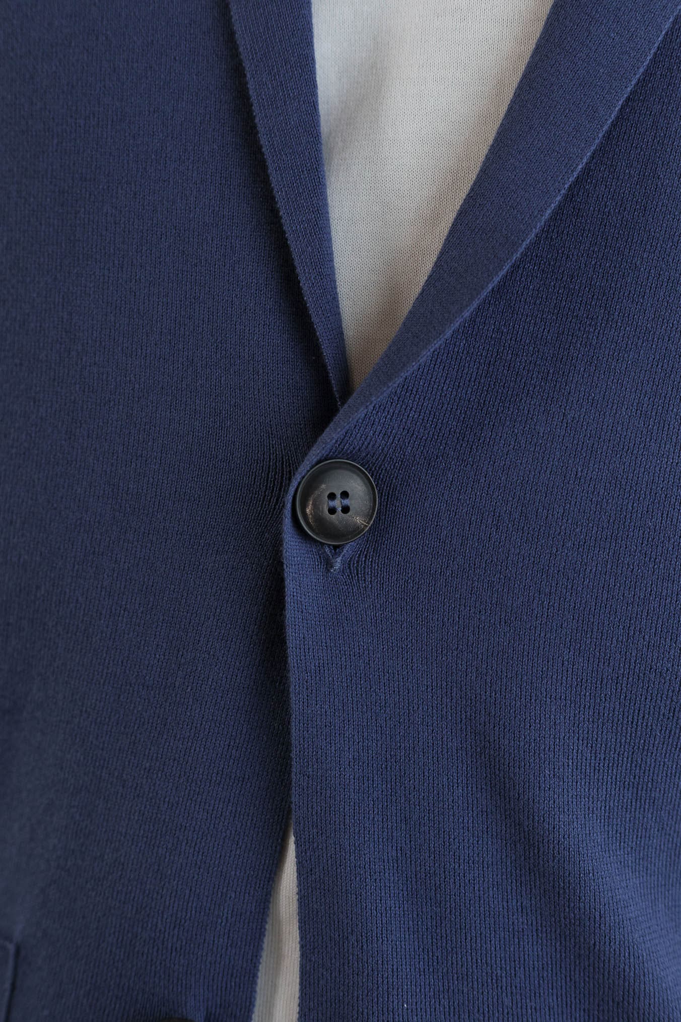 GUARINO Giacca Maglia Jersey Cotone Blu Polvere