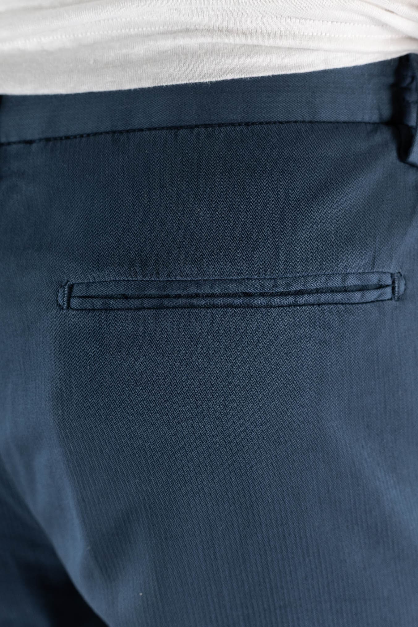 HINDUSTRIE Pantaloni Micro Spigato Cotone Blu