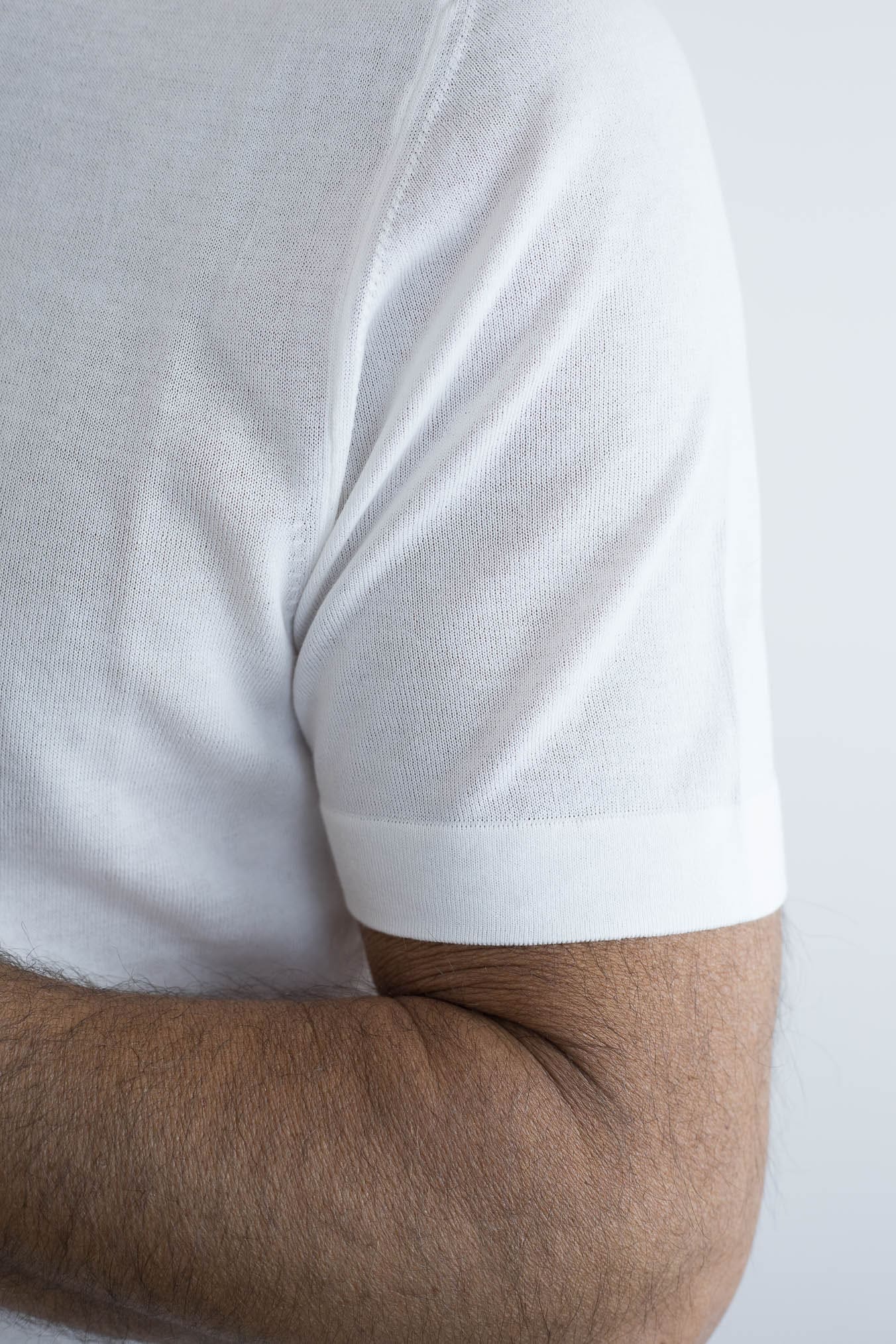 HINDUSTRIE T-Shirt Cotone Crepe Bianco