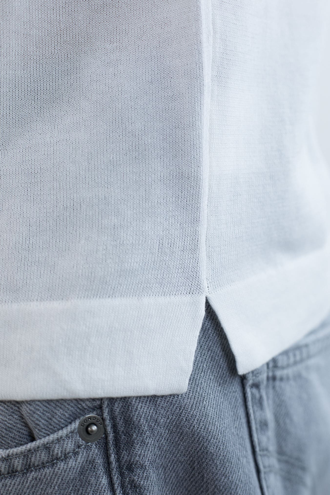 HINDUSTRIE T-Shirt Cotone Crepe Bianco