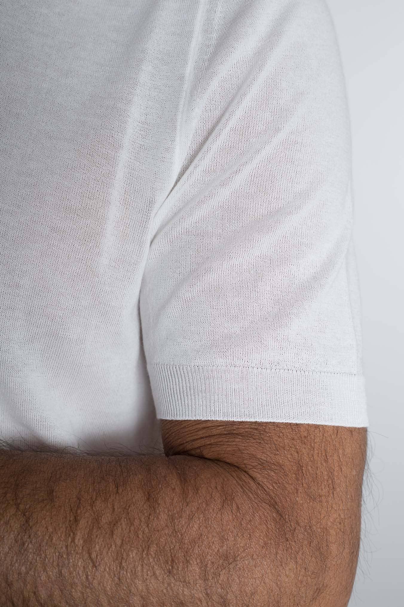 HINDUSTRIE Polo Cotone Crepe Bianco