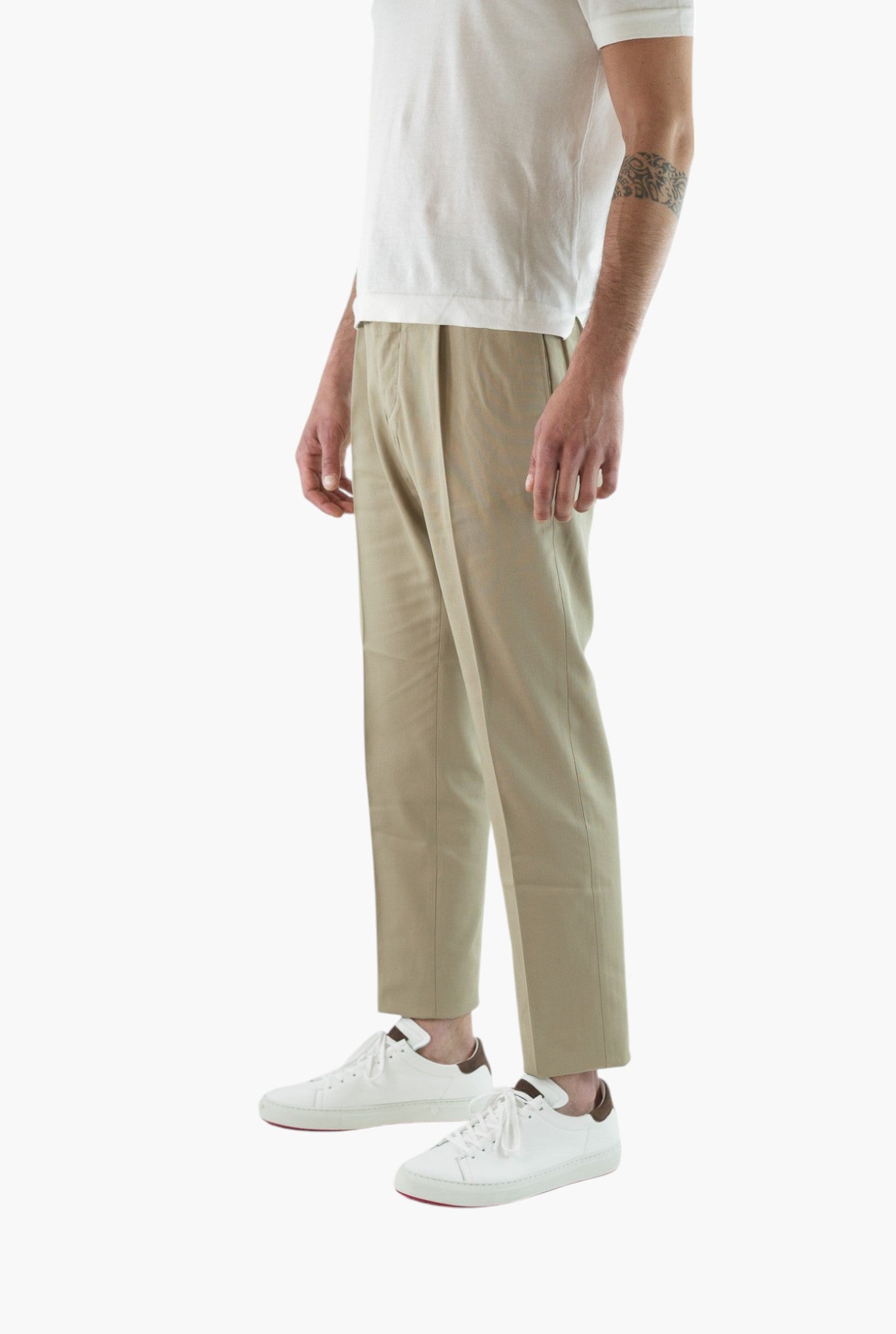 HINDUSTRIE Pantaloni Cotone Crepe Beige