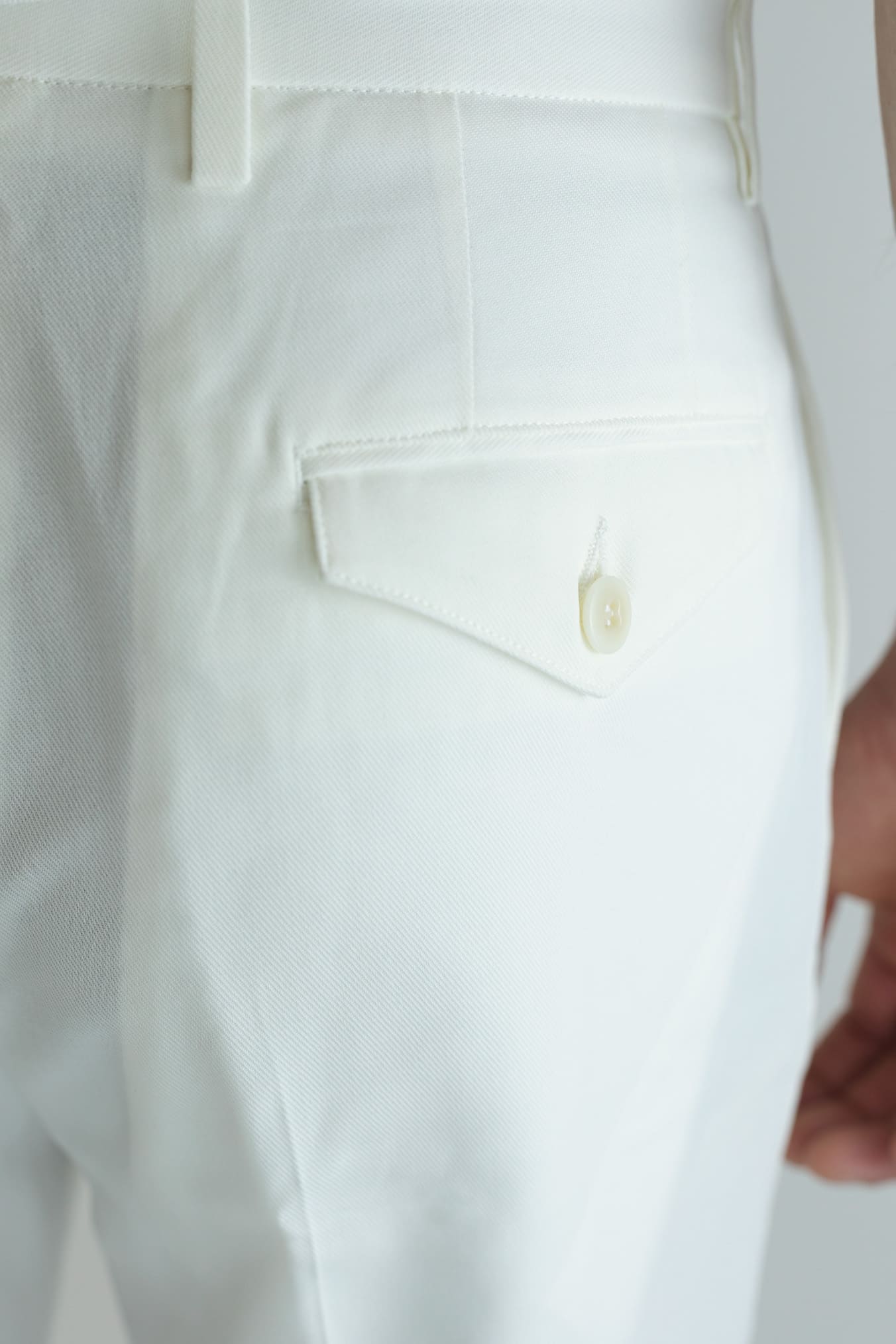 HINDUSTRIE Pantaloni Cotone Crepe Bianco