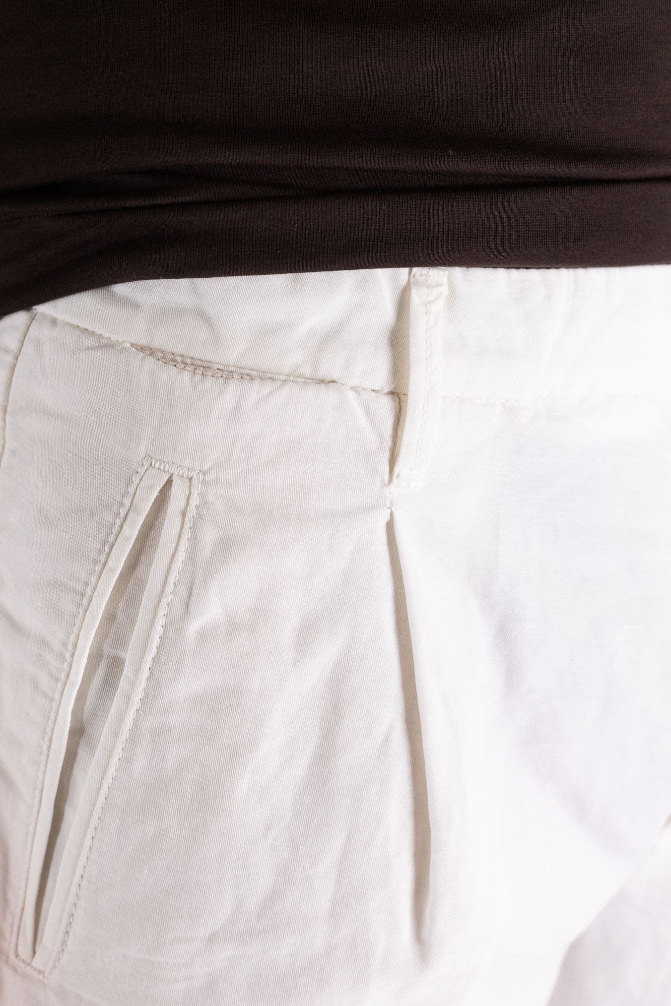 INCOTEX Pantaloni Sartoriali Lino Cotone Bianco