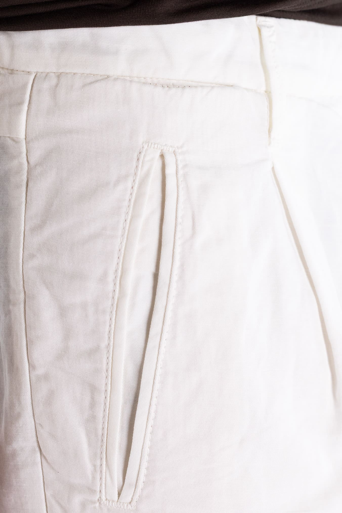 INCOTEX Pantaloni Sartoriali Lino Cotone Bianco