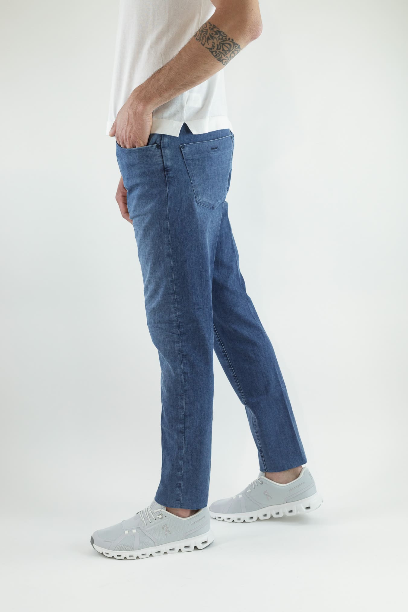 INCOTEX Jeans Sartoriale Denim Stretch Blu Medio
