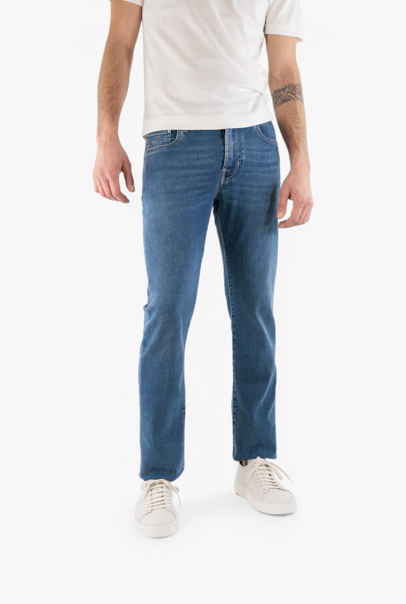JACOB COHEN Jeans "Bard" Stretch Denim Blu Medio