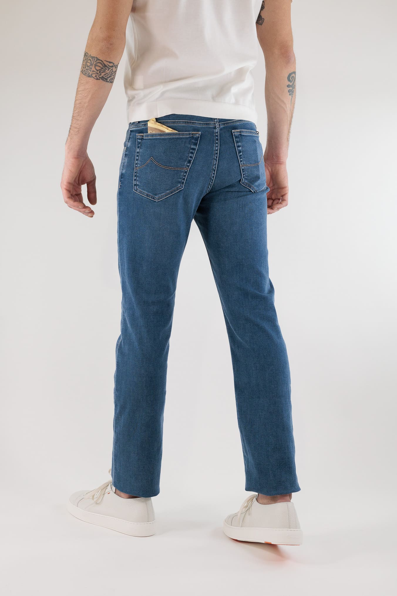 JACOB COHEN Jeans "Bard" Stretch Denim Blu Medio