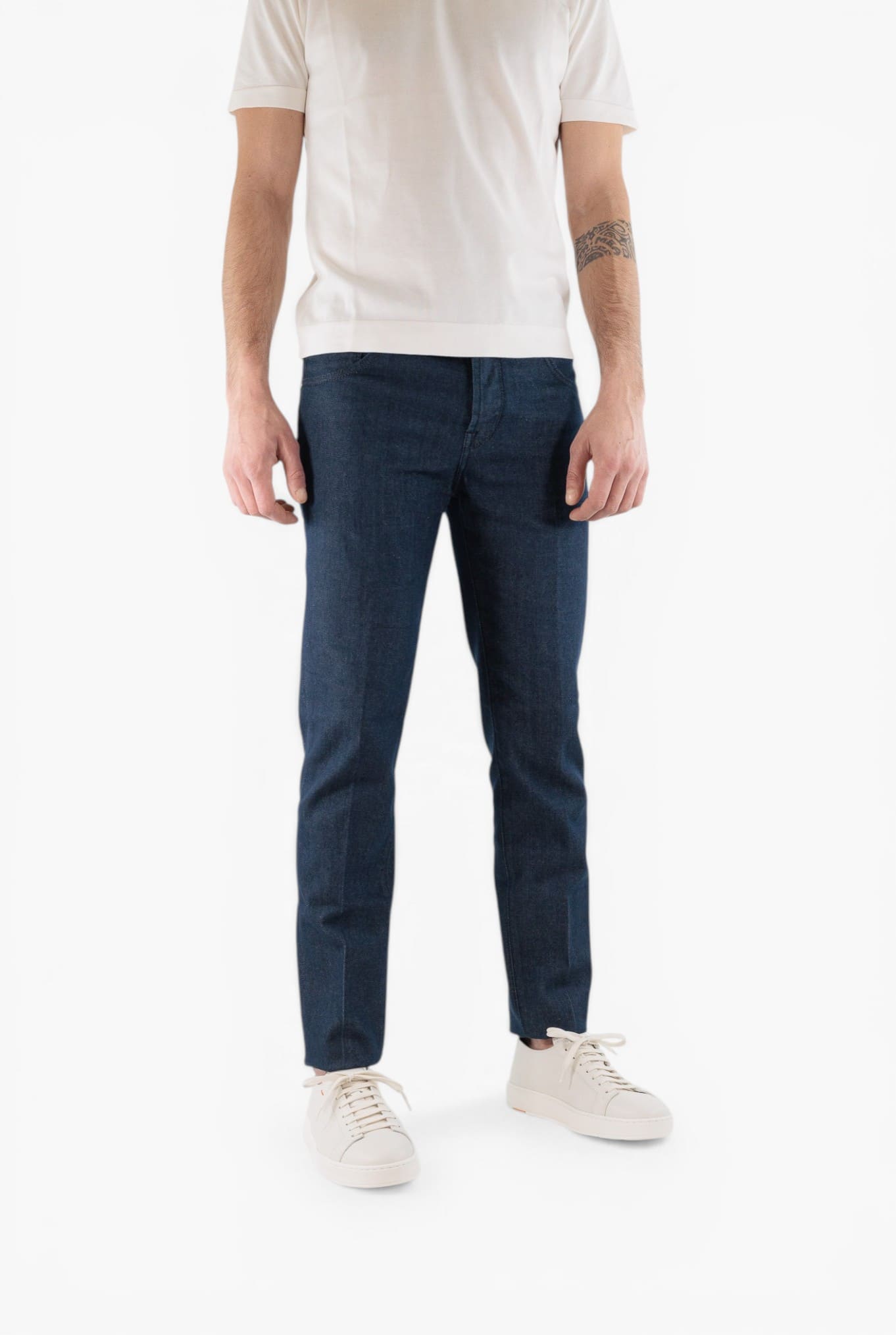 JACOB COHEN Jeans "Scott" Carrot Stretch Denim Scuro