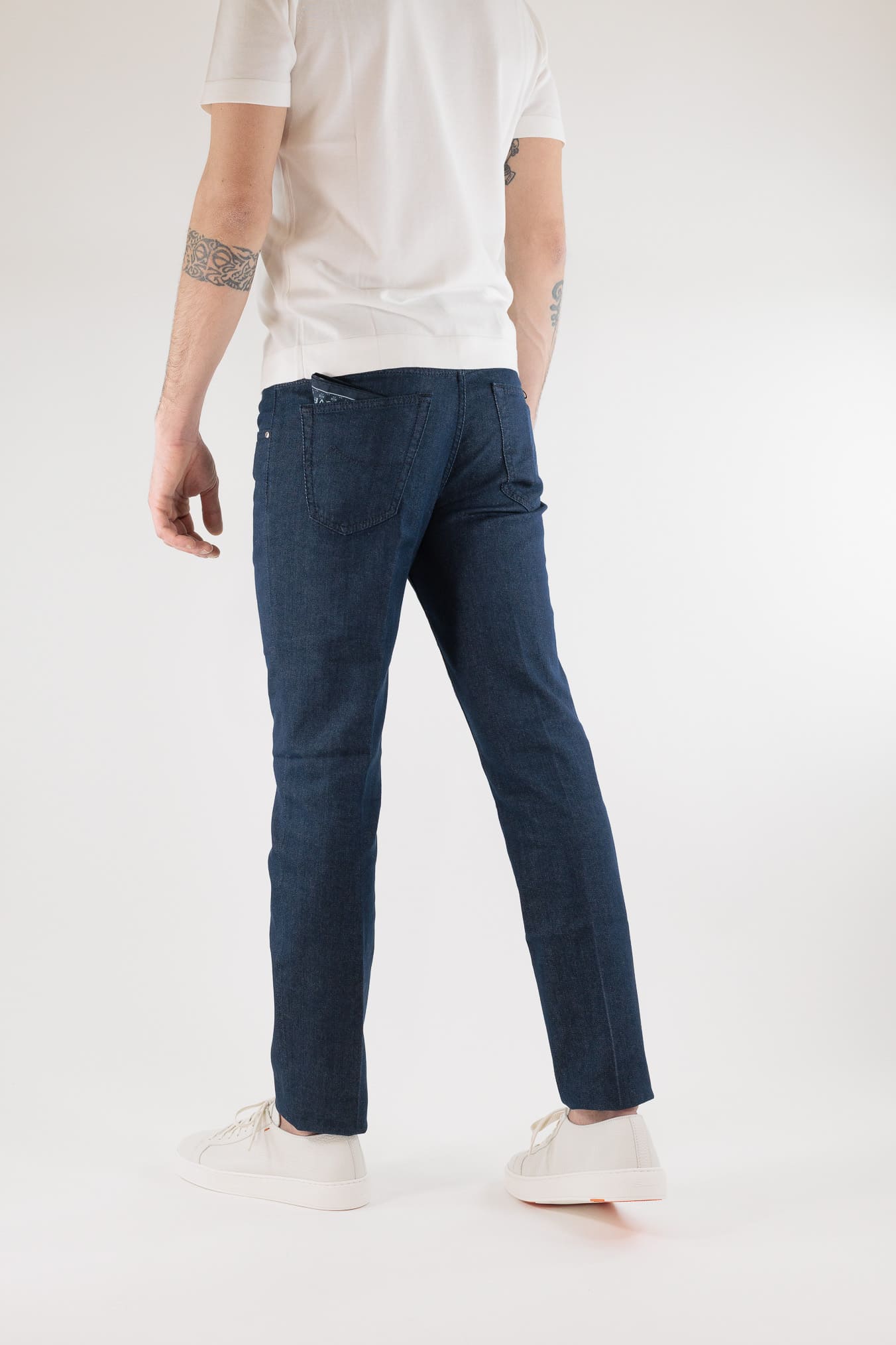 JACOB COHEN Jeans "Scott" Carrot Stretch Denim Scuro