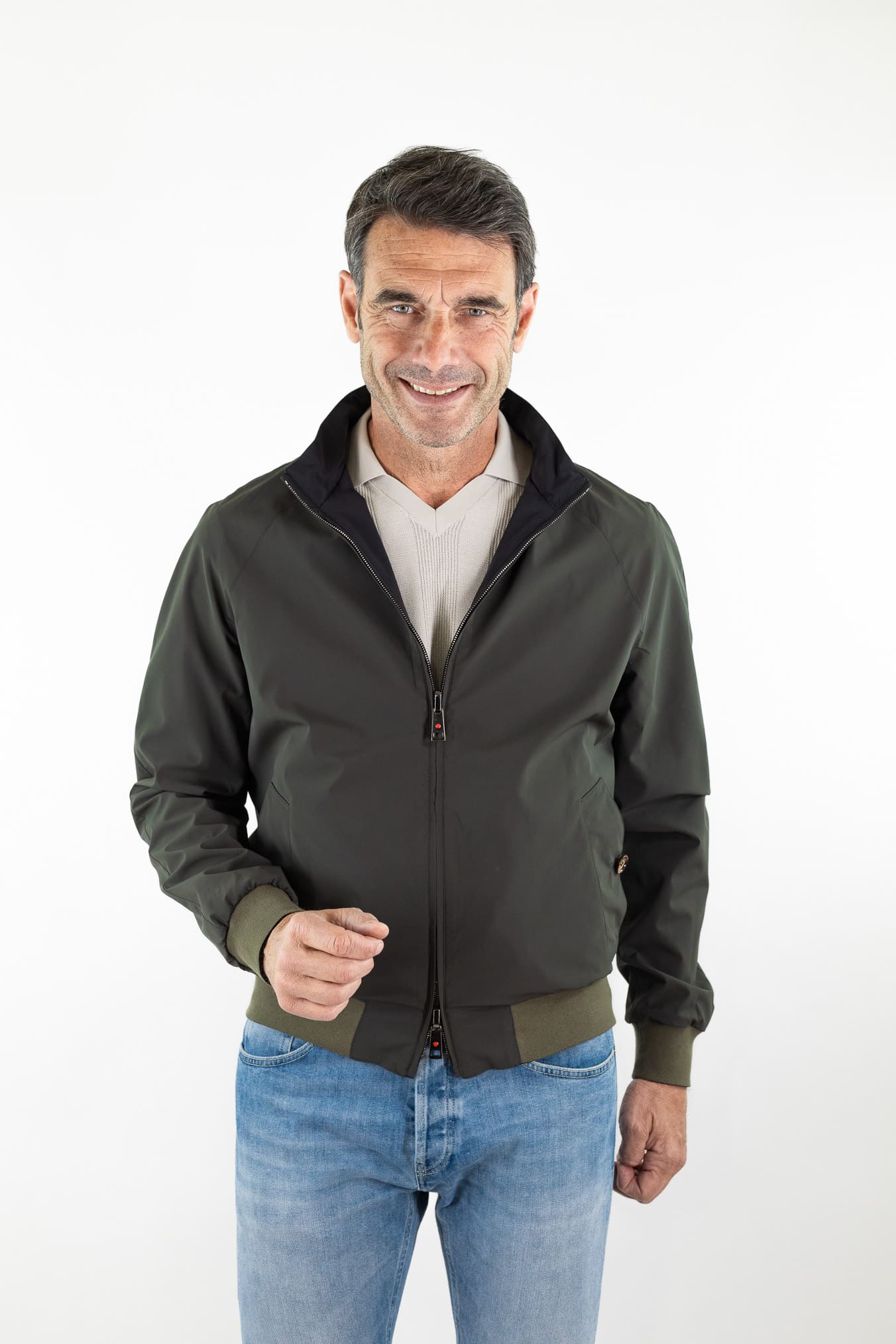 KIRED Giubbino Reversibile Nero/Verde