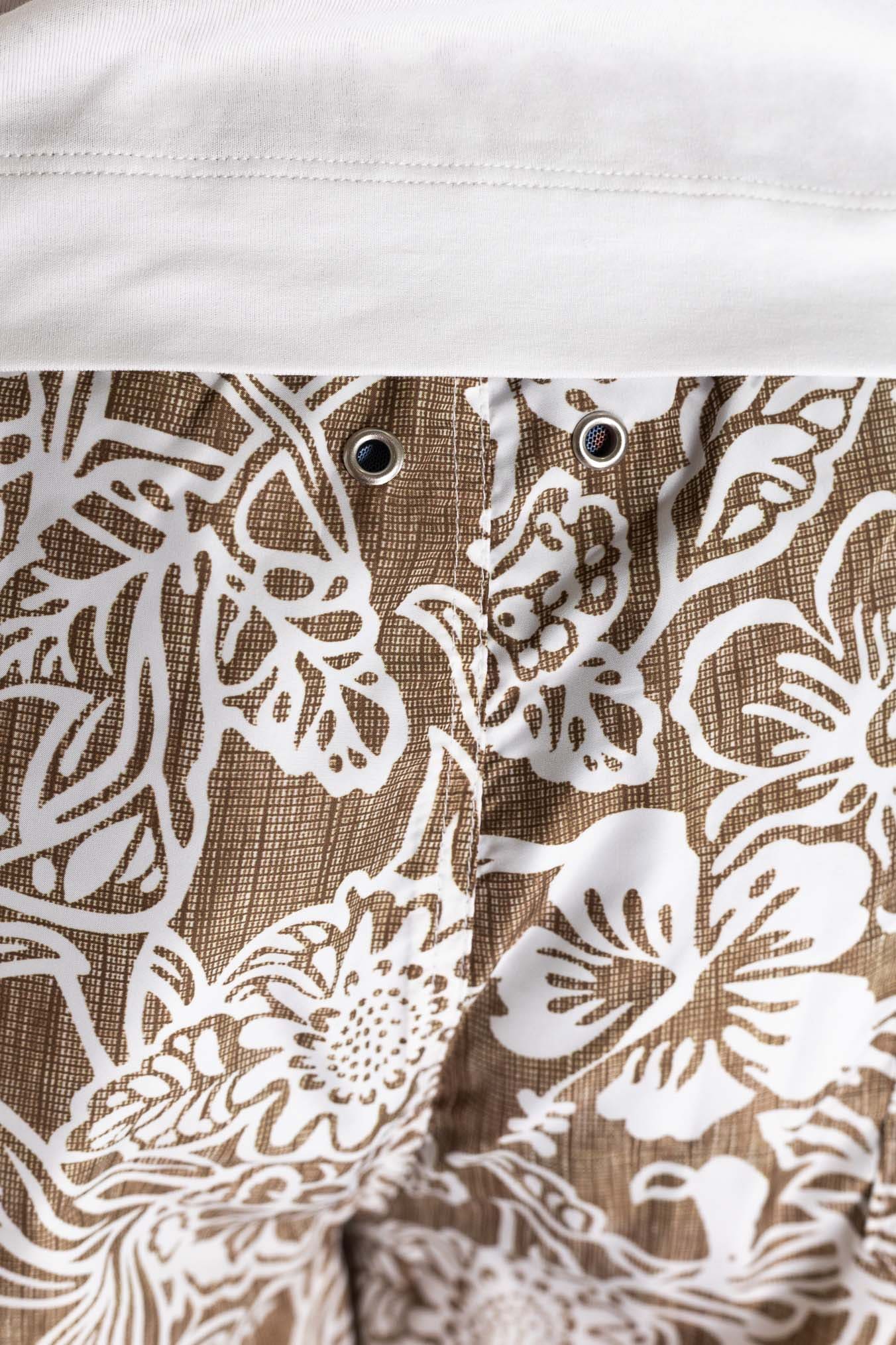 KITON Costume Mare Fantasia Fiori Beige