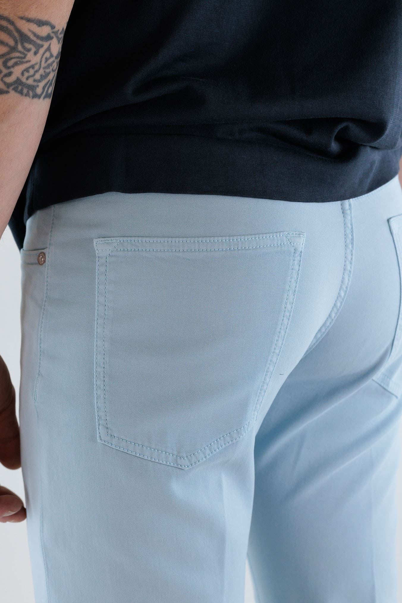 KITON Pantaloni 5 tasche Celeste