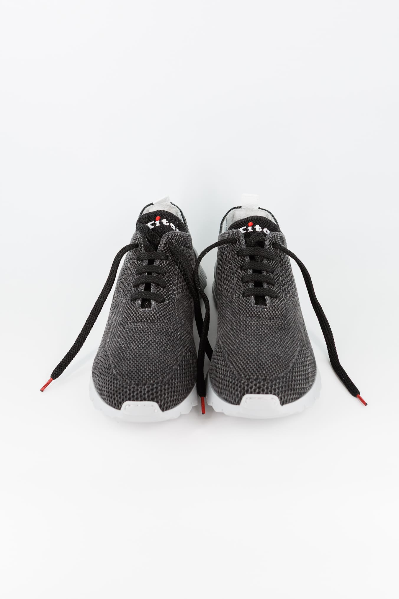 KITON Sneaker "Fit" in Maglia Nero Washed