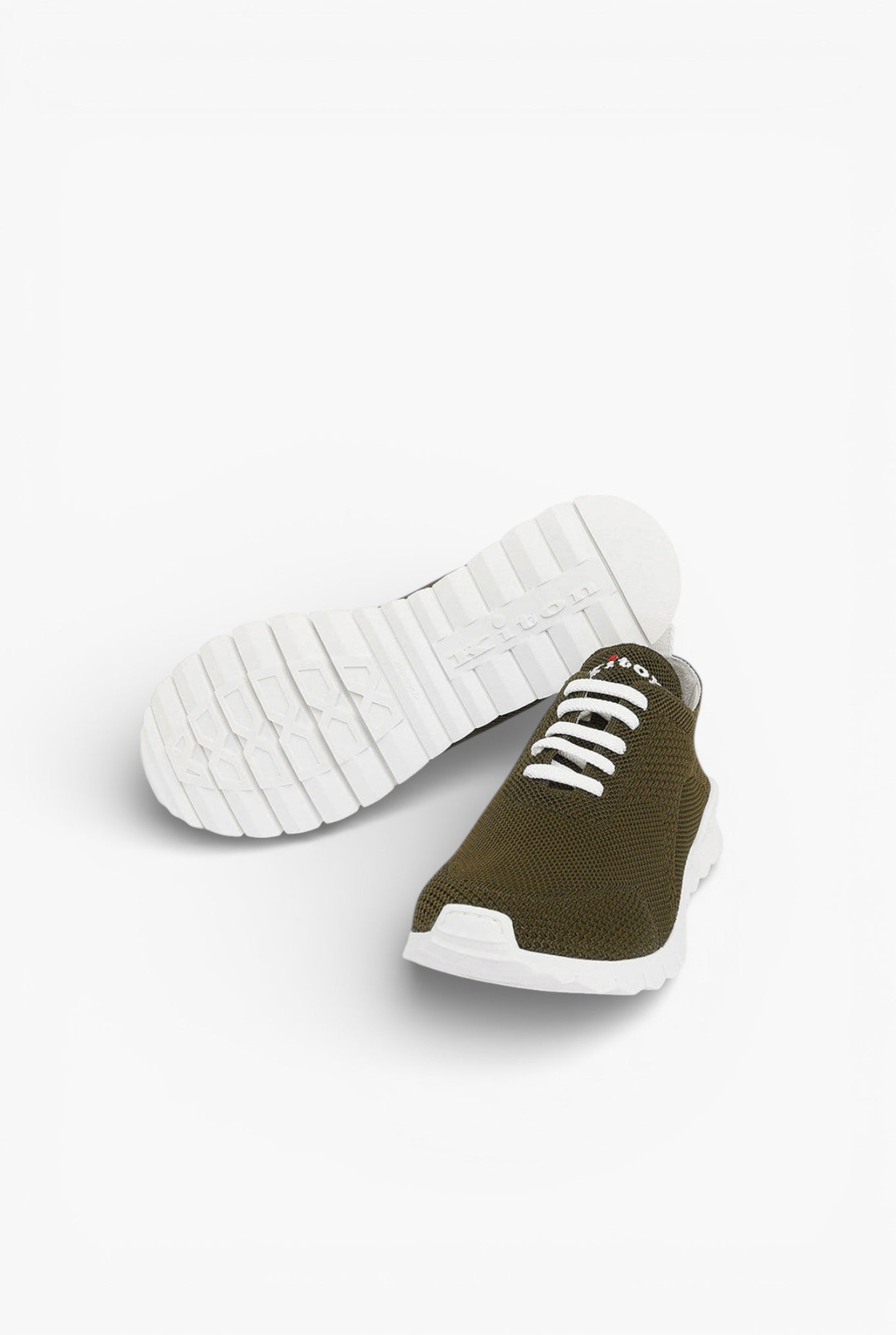 KITON Sneaker "Fit" in Maglia Verde Militare
