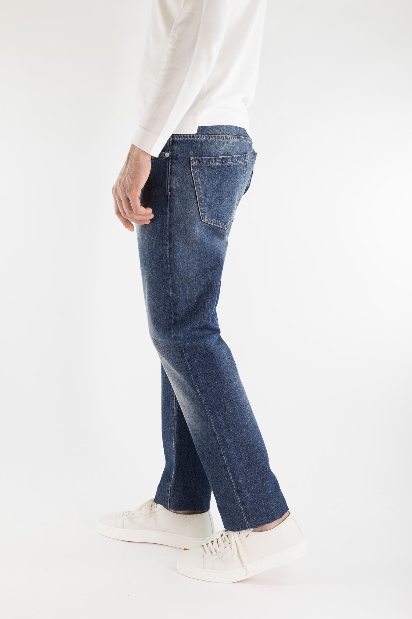 LUCIANO BARBERA Jeans Denim Scuro Regular Fit