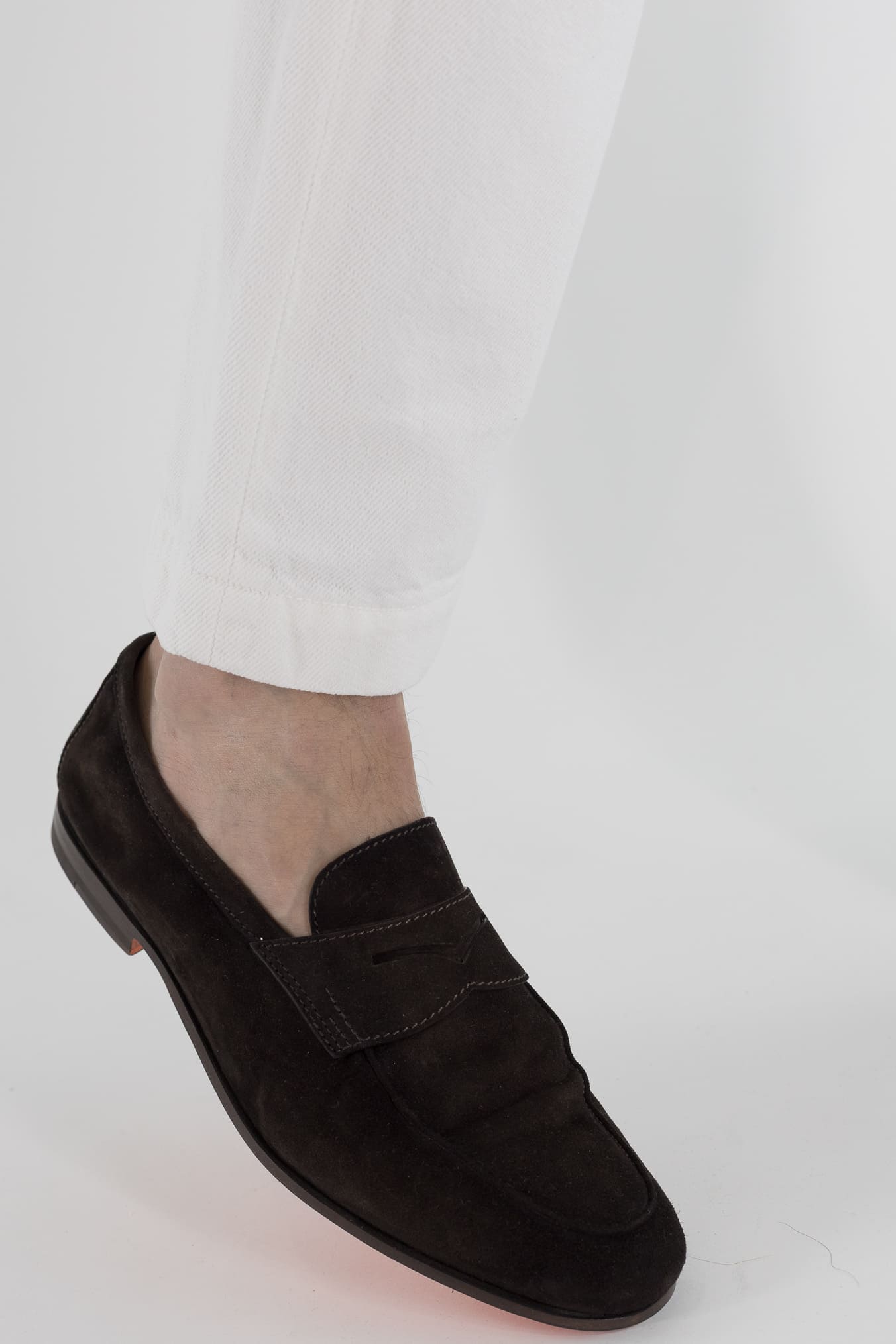 LUCIANO BARBERA Jeans Denim Bianco Regular Fit