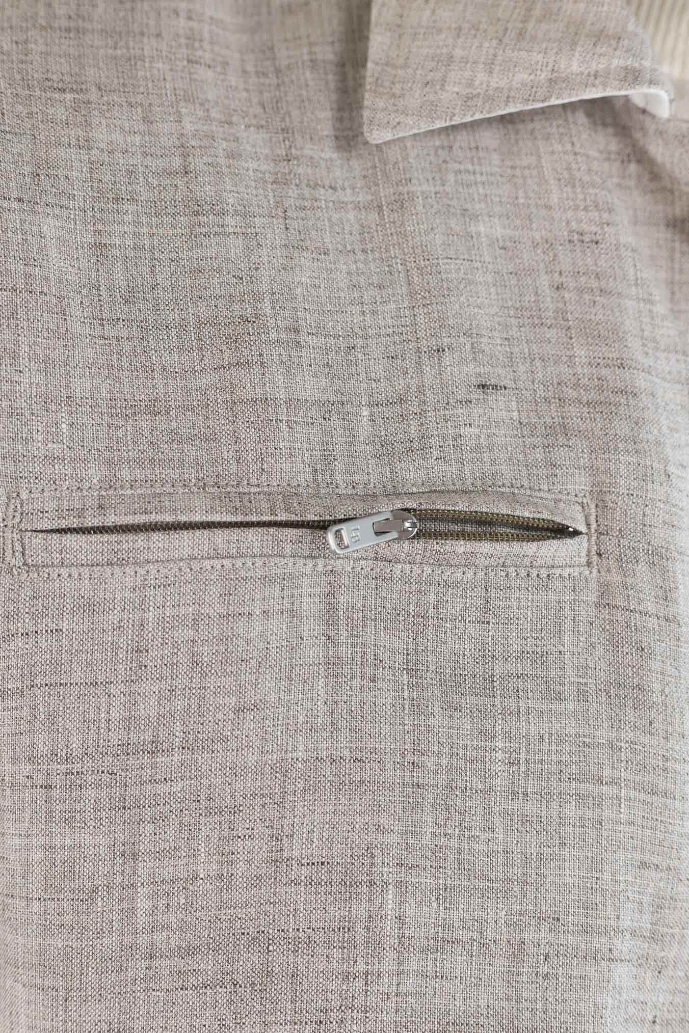 LUCIANO BARBERA Overshirt Reversibile Lino Cashmere Poliestere Bicolore