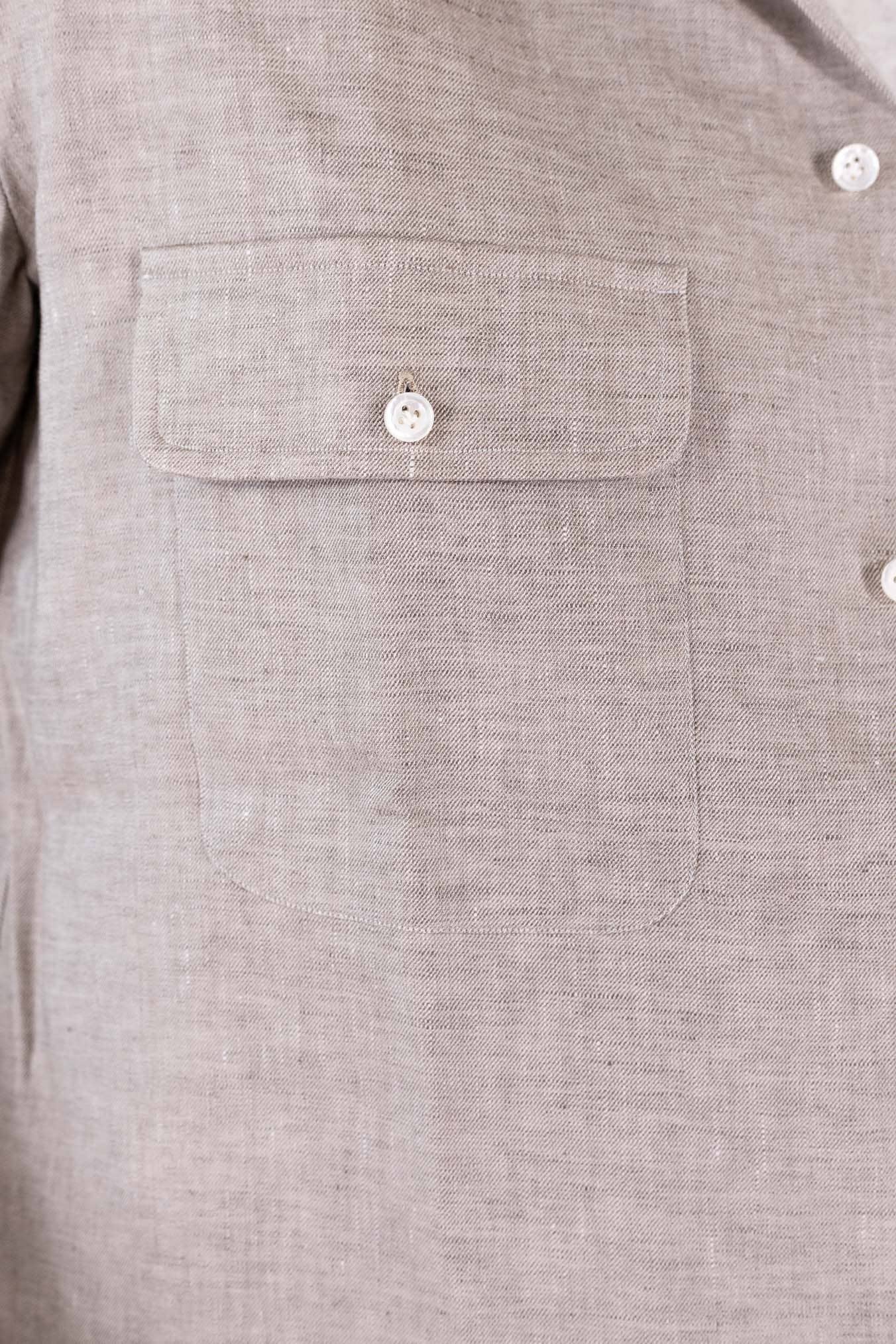LUCIANO BARBERA Overshirt Lino Tortora