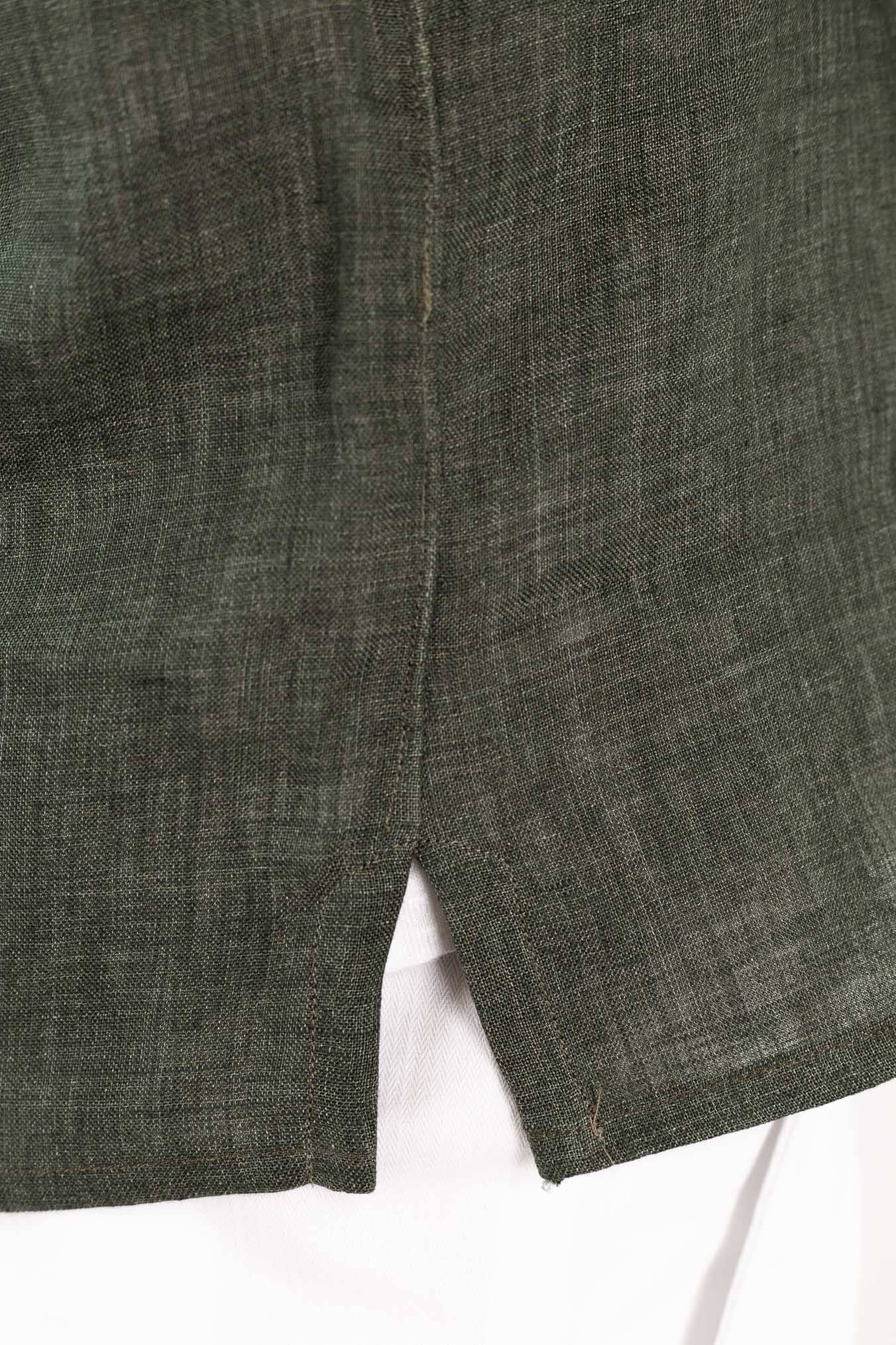 LUCIANO BARBERA Overshirt Lino Verde