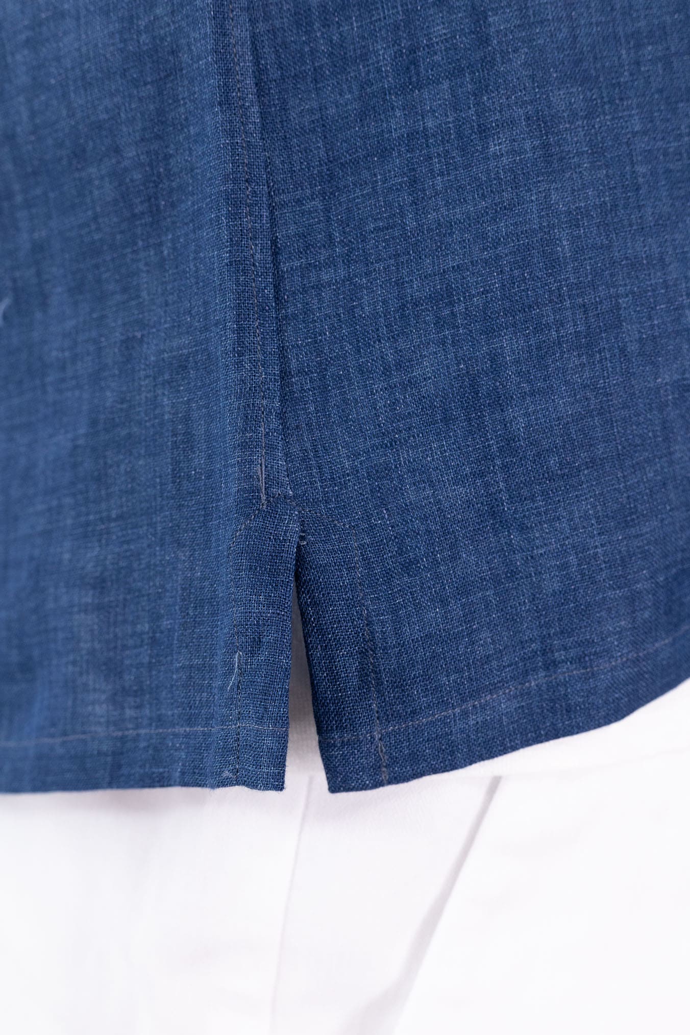 LUCIANO BARBERA Overshirt Lino Bluette