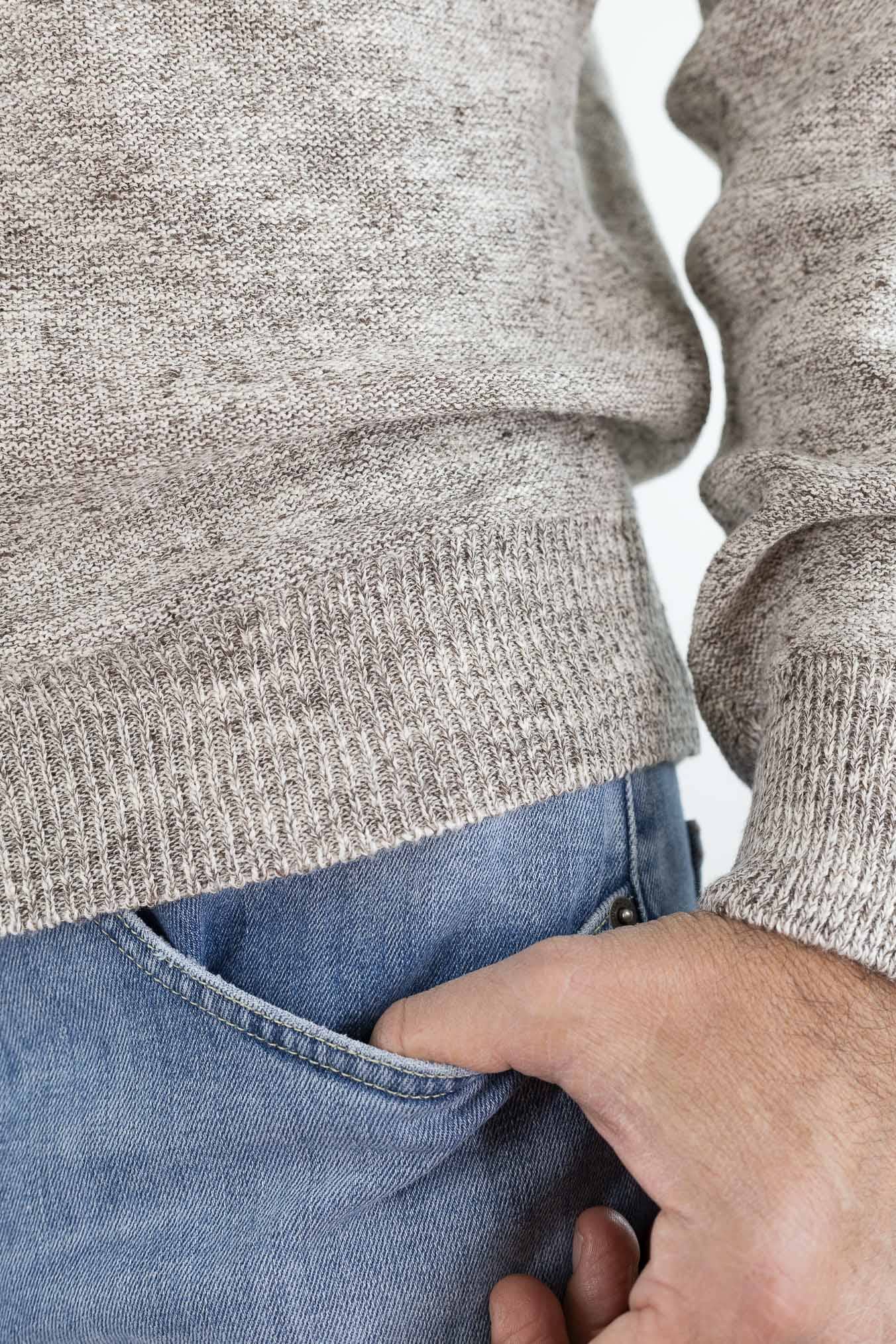 LUCIANO BARBERA Polo Maniche Lunghe Beige Mélange