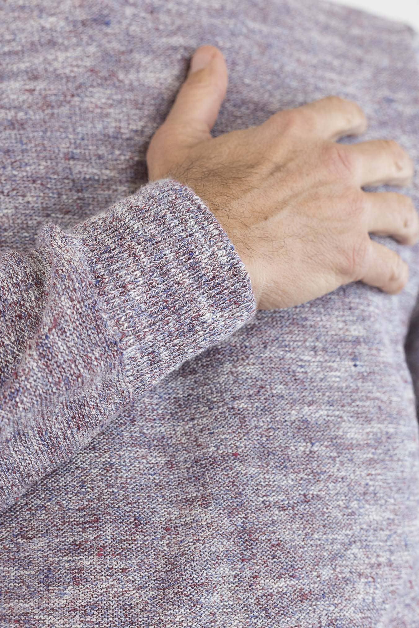 LUCIANO BARBERA Polo Maniche Lunghe Rosa Mélange