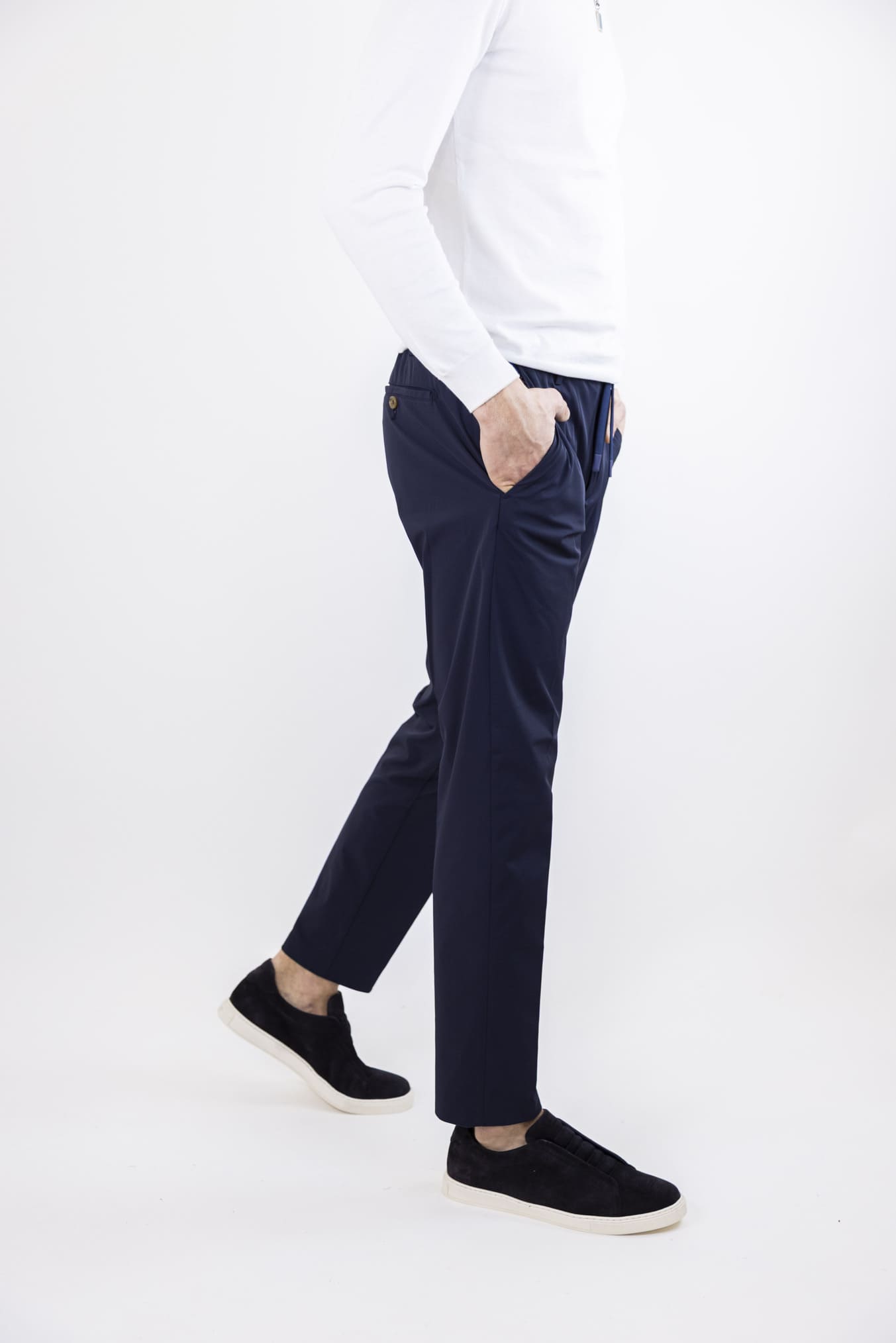 MYTHS Pantaloni Active Tech Coulisse Removibile Blu