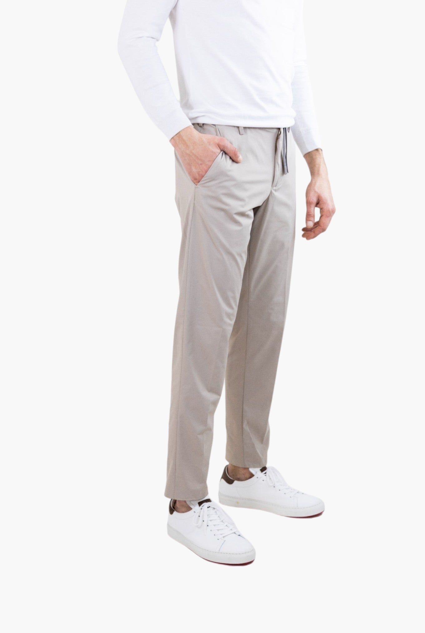 MYTHS Pantaloni Active Tech Coulisse Removibile Beige