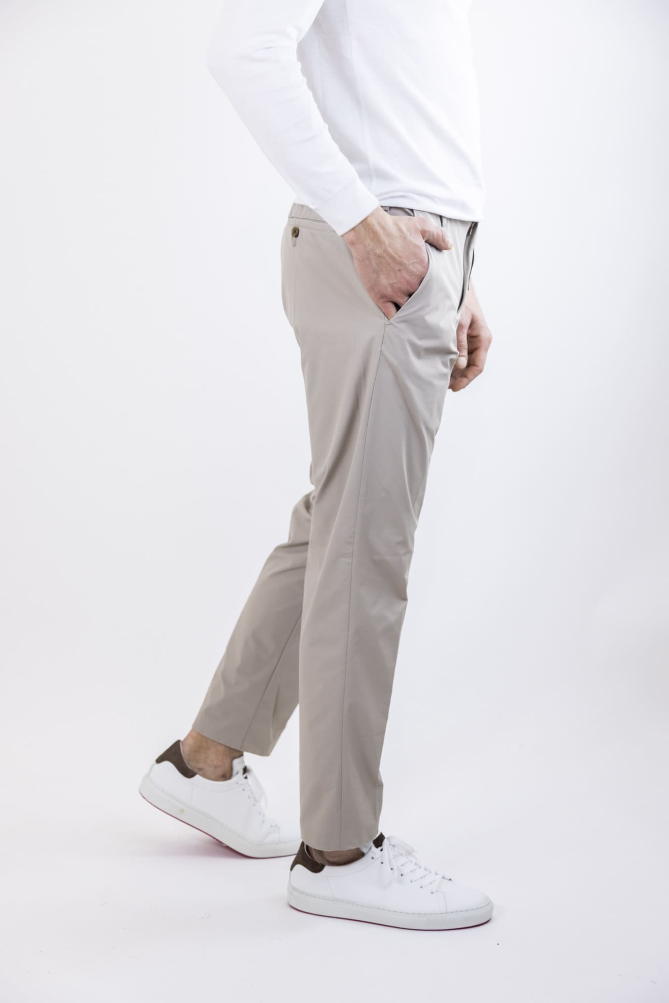 MYTHS Pantaloni Active Tech Coulisse Removibile Beige