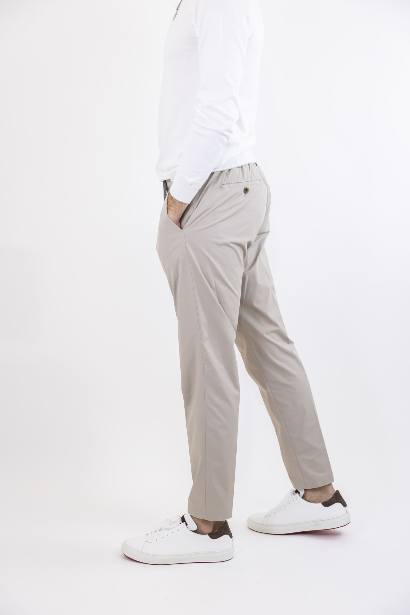 MYTHS Pantaloni Active Tech Coulisse Removibile Beige