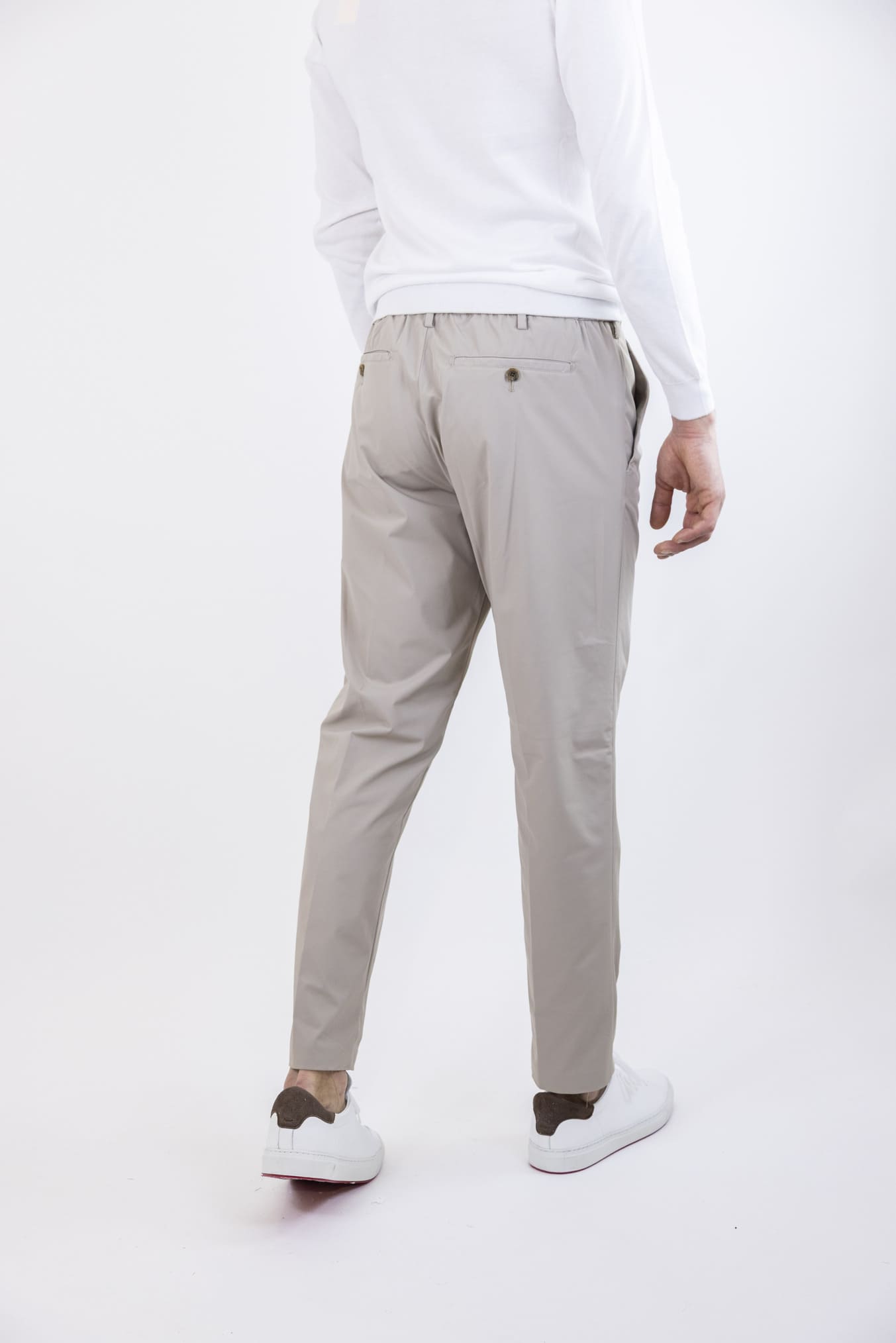 MYTHS Pantaloni Active Tech Coulisse Removibile Beige