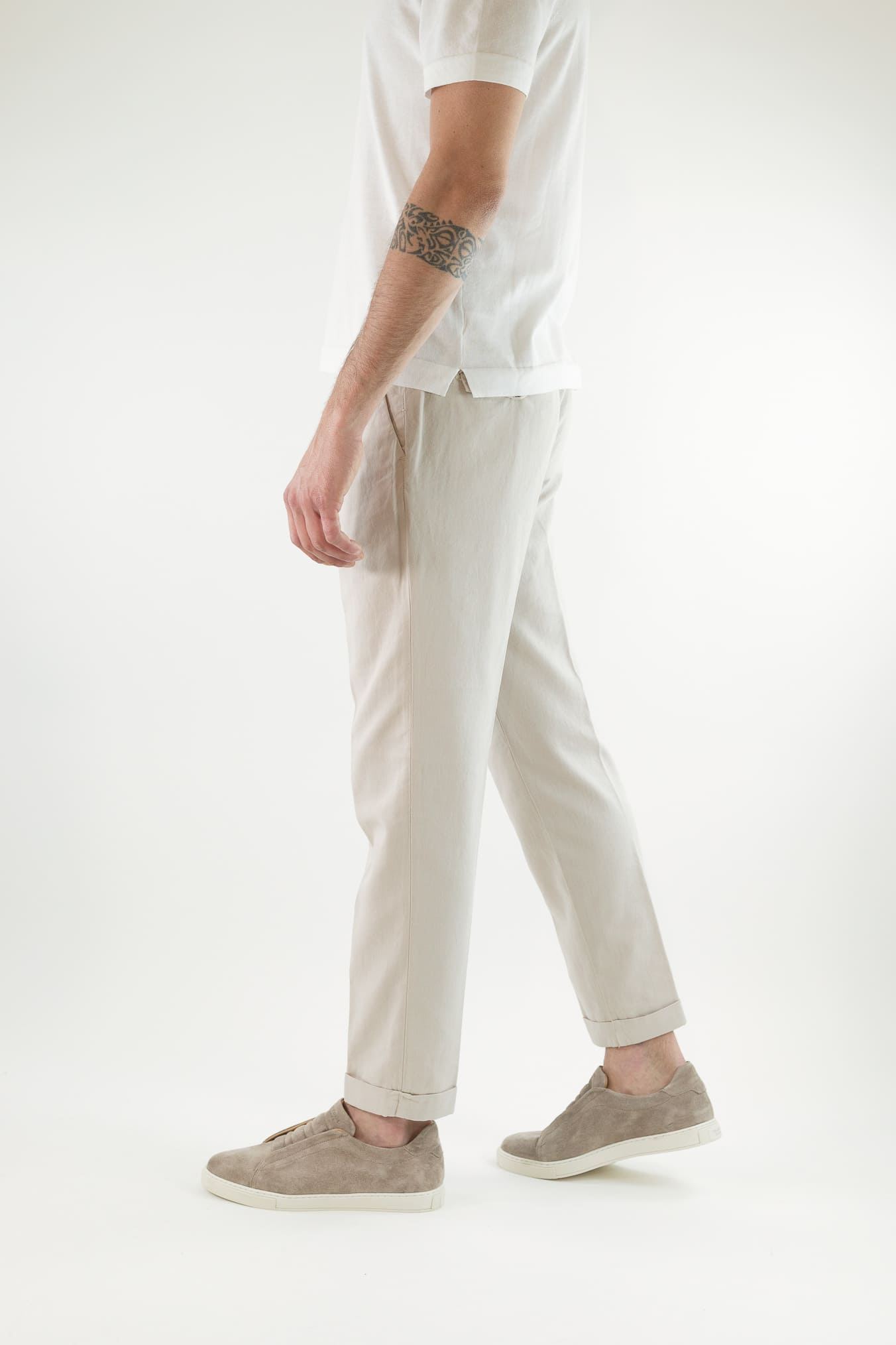 MYTHS Pantaloni Ice Cotton Beige Chiaro