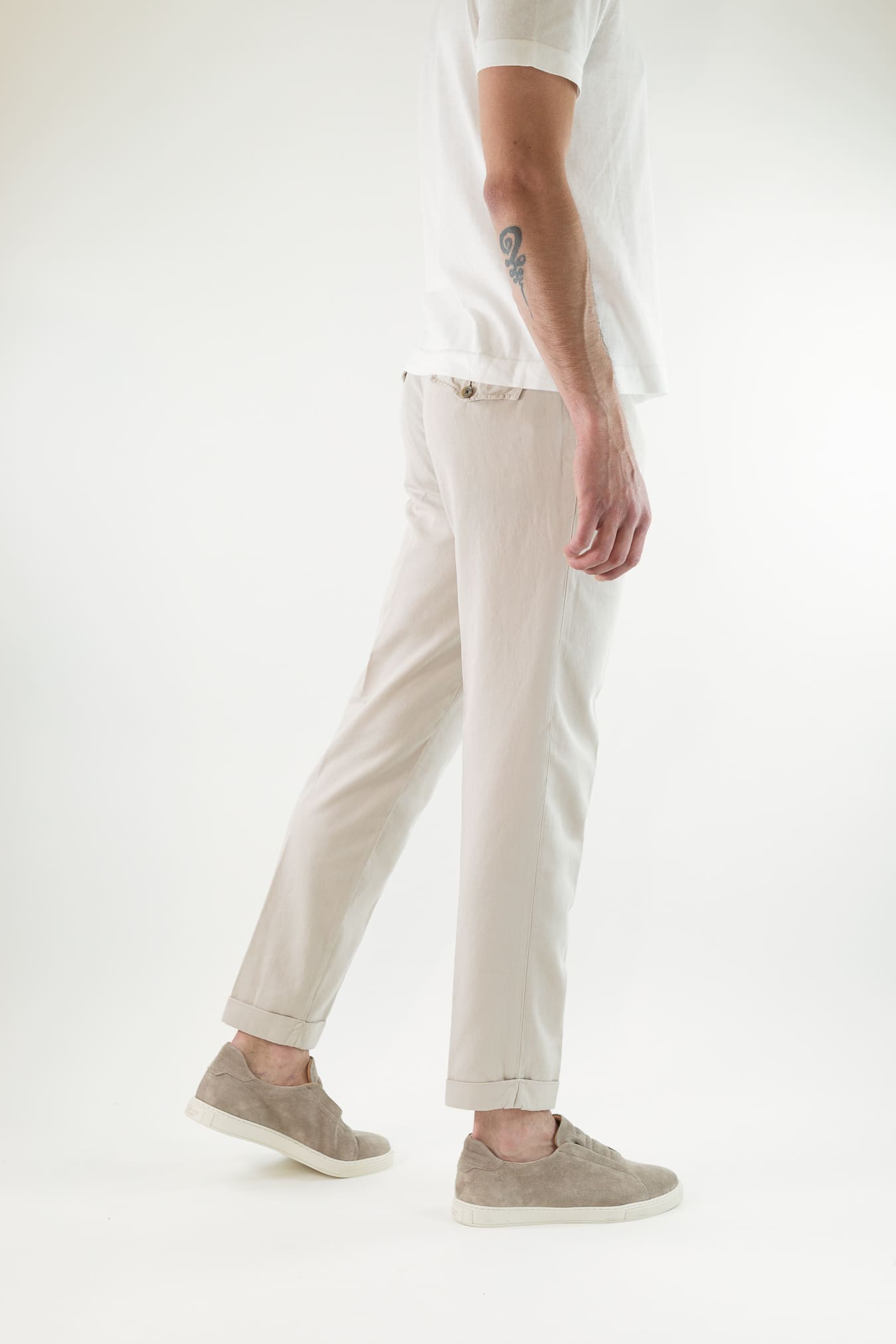 MYTHS Pantaloni Ice Cotton Beige Chiaro