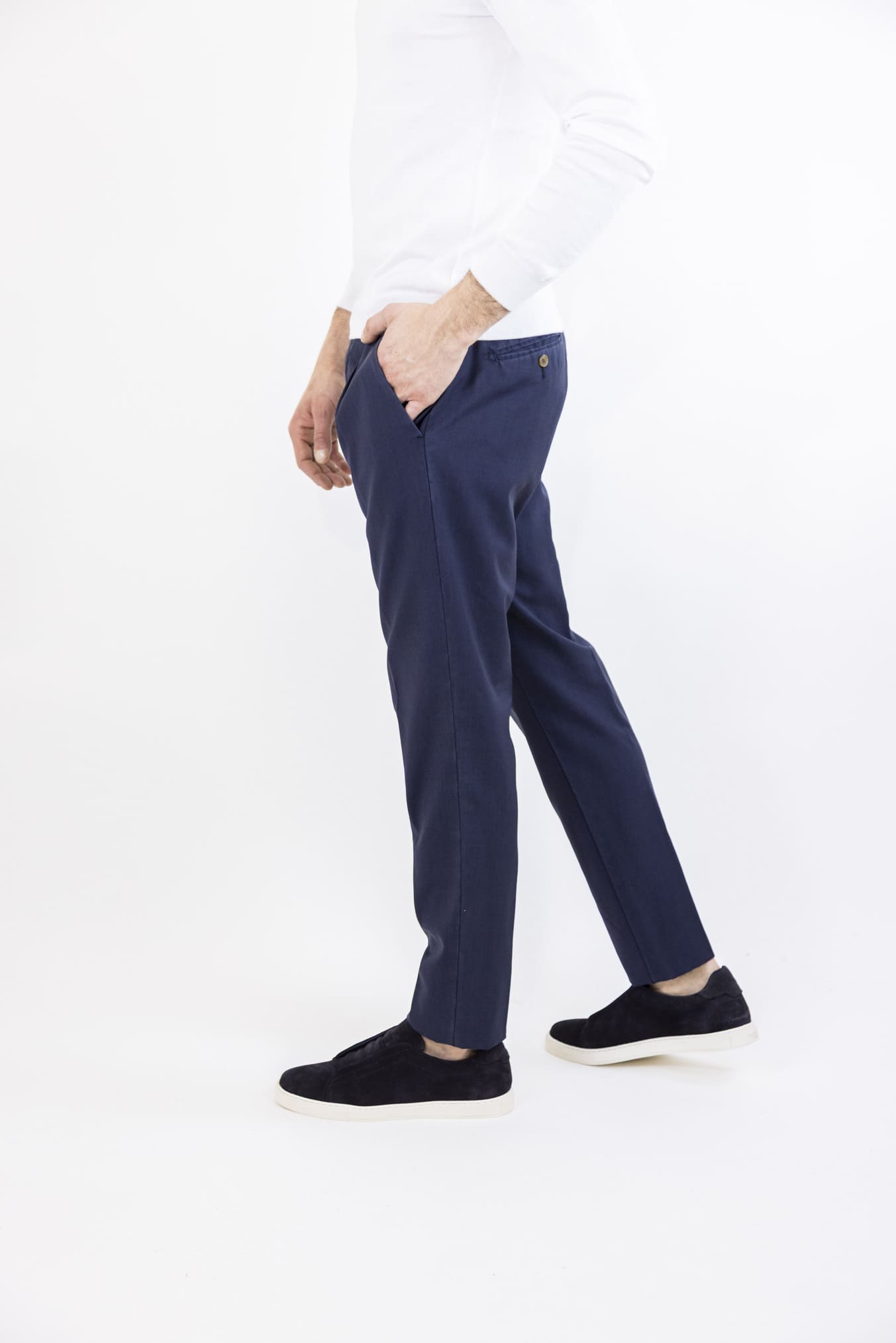 MYTHS Pantaloni Vintage Wool Blu Navy