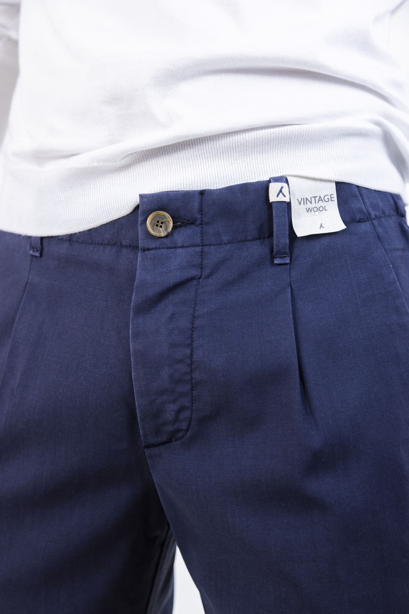 MYTHS Pantaloni Vintage Wool Blu Navy